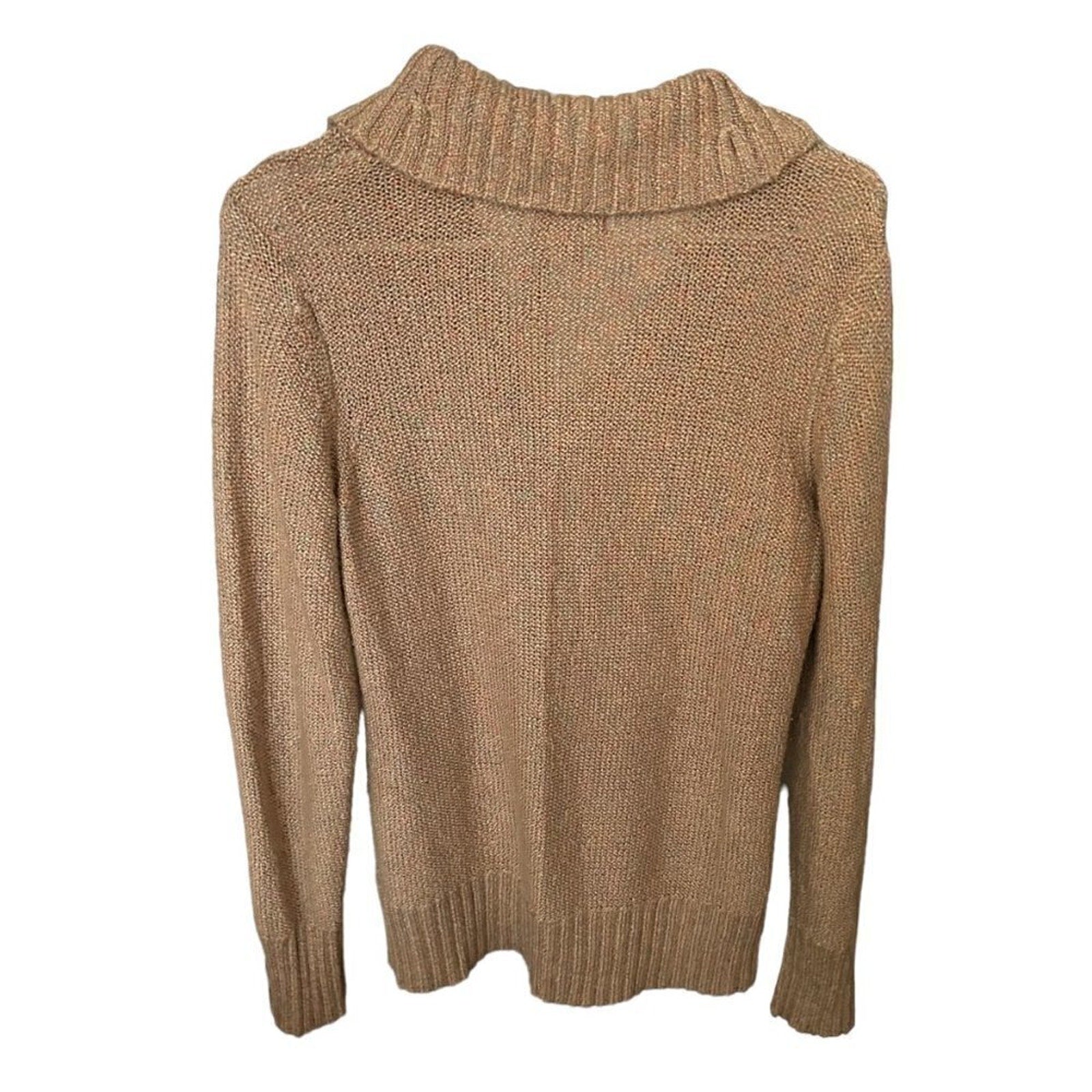 Dressbarn soft tan pullover sweater size L acrylic-poly blend #L1341