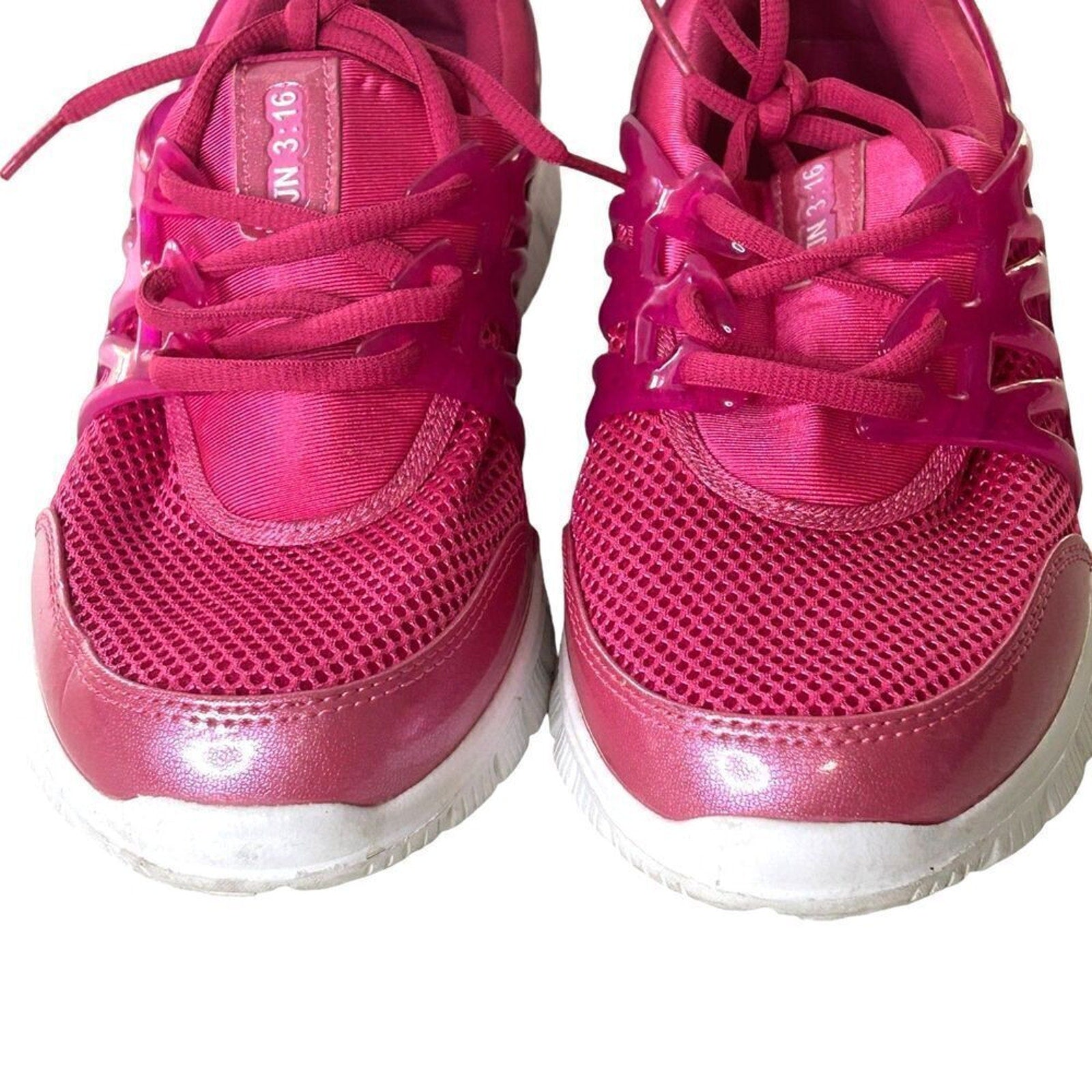 Women's Running Casual Sneakers Pink Inspired By Christianity Size 8.5 #S2