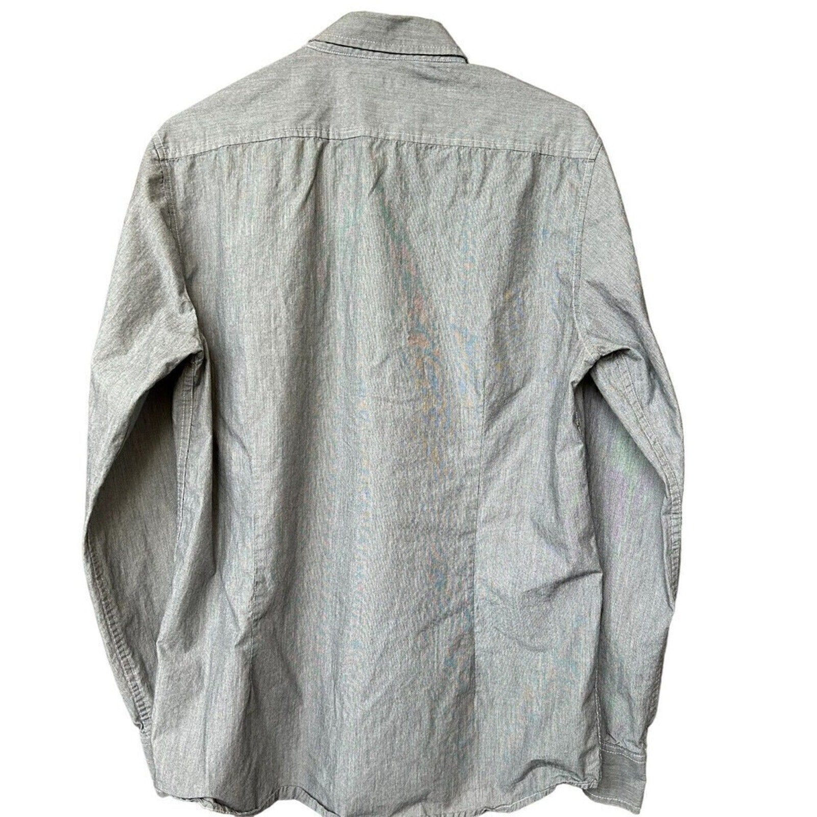 Kenneth Cole Pearl Snap Mens Western Button Up Shirt Size (M) Med. #G1251