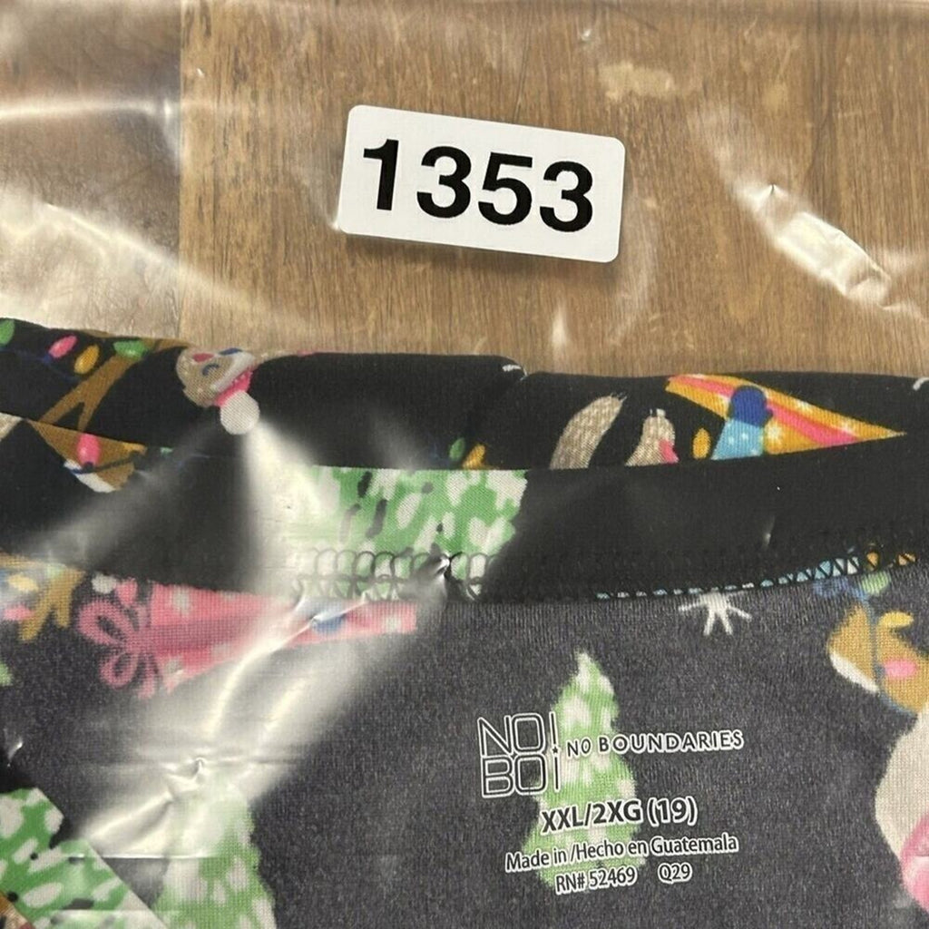 No Boundaries Womens Christmas Holiday Top Sz 2XL V-Neck Poly Spax Bears #K1353