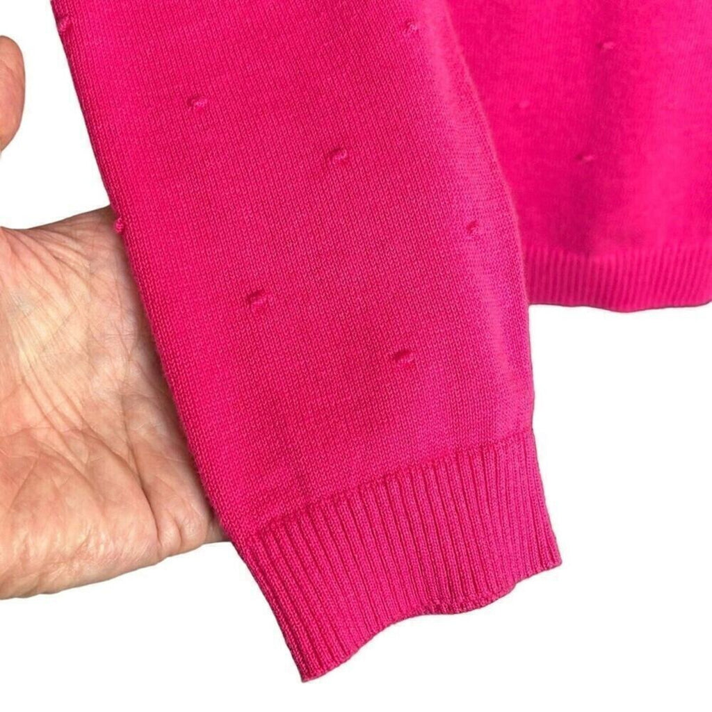 Talbots Women's Sweater, Size M, Pink Rose Bud Barbiecore, Barbie Fan #1289