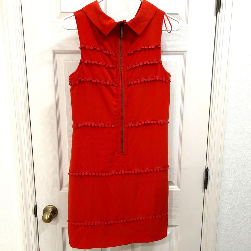 Jessica Simpson spring-summer orange dress size 4 zip-closure back
