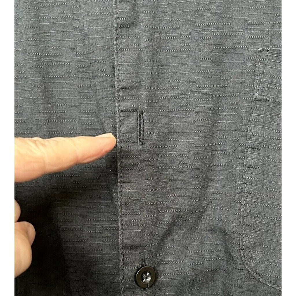 OP Ocean Pacific Men's Short Sleeve Shirt Button Up Black Size XL #H1308