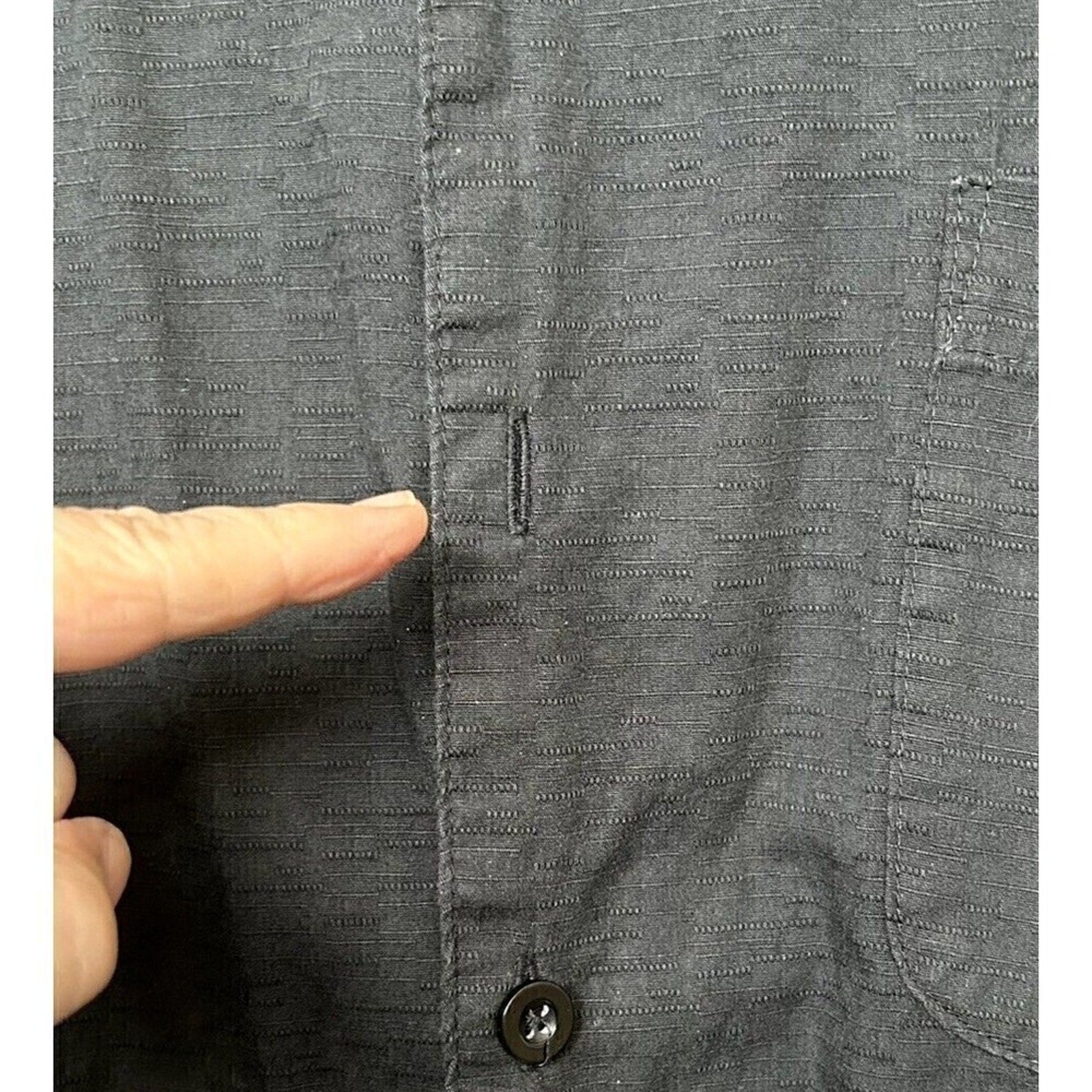 OP Ocean Pacific Men's Short Sleeve Shirt Button Up Black Size XL #H1308