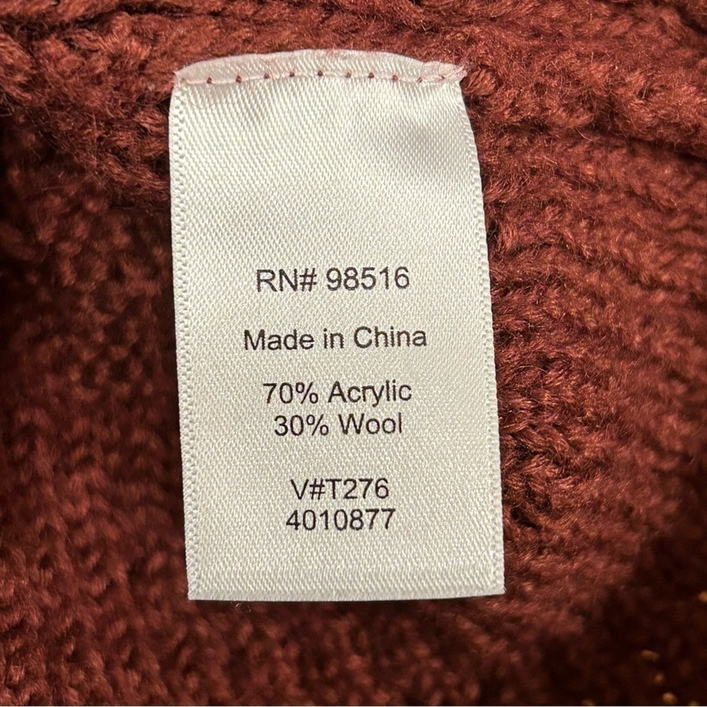 Coldwater Creek Womens Sweater Cable Stitch Vintage Fisherman Size XL /18 #L1374
