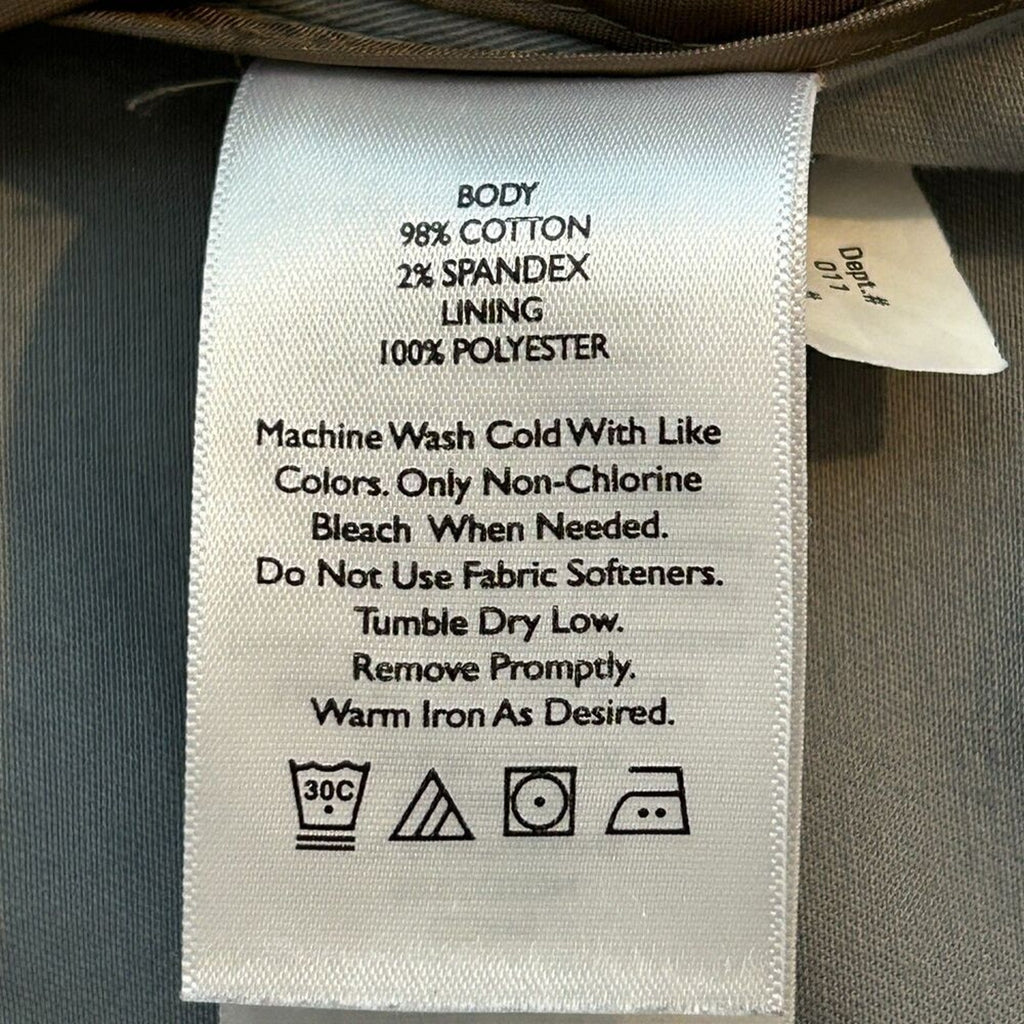 Eddie Bauer Women's Size 2 Dove Grey Two Button Cotton Jacket Blazer