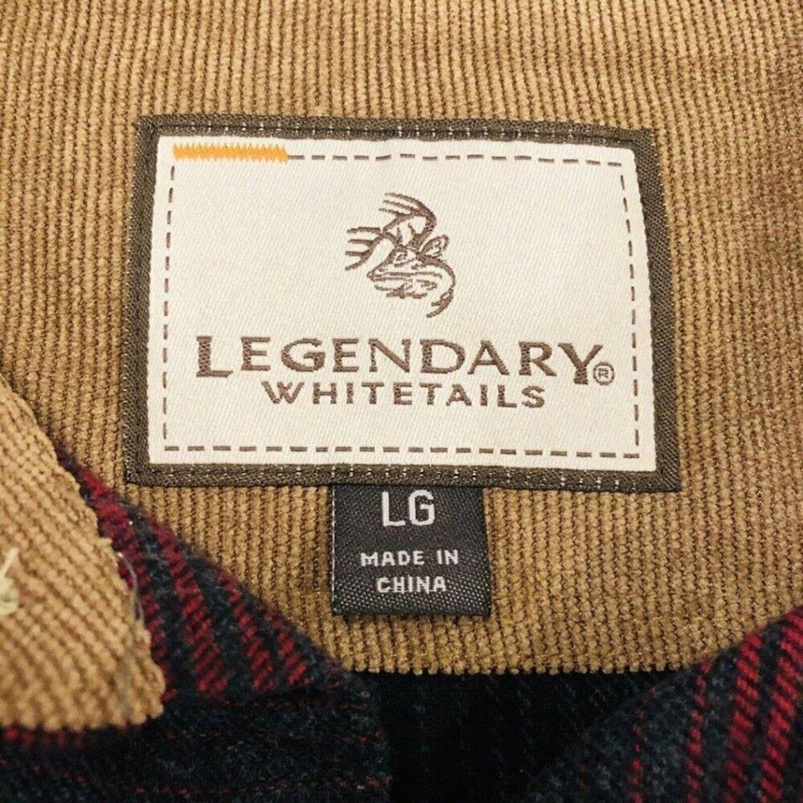 Legendary Whitetails Men's Buck Camp Red/Black Plaid Flannel Shirt Sz. L