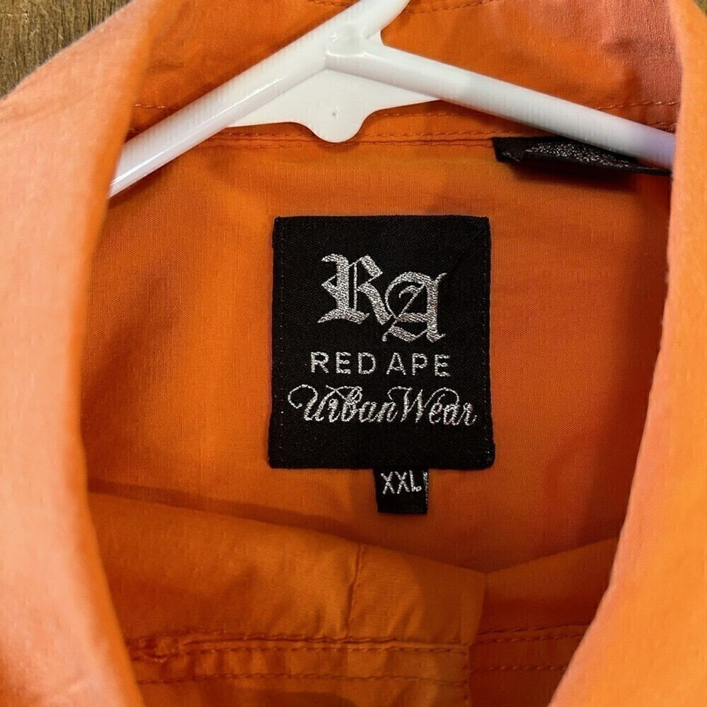 Red Ape Rare, Men's Corp. Shirt, Sz. 2X, Long Sleeve, Orange, Embroidery Logo