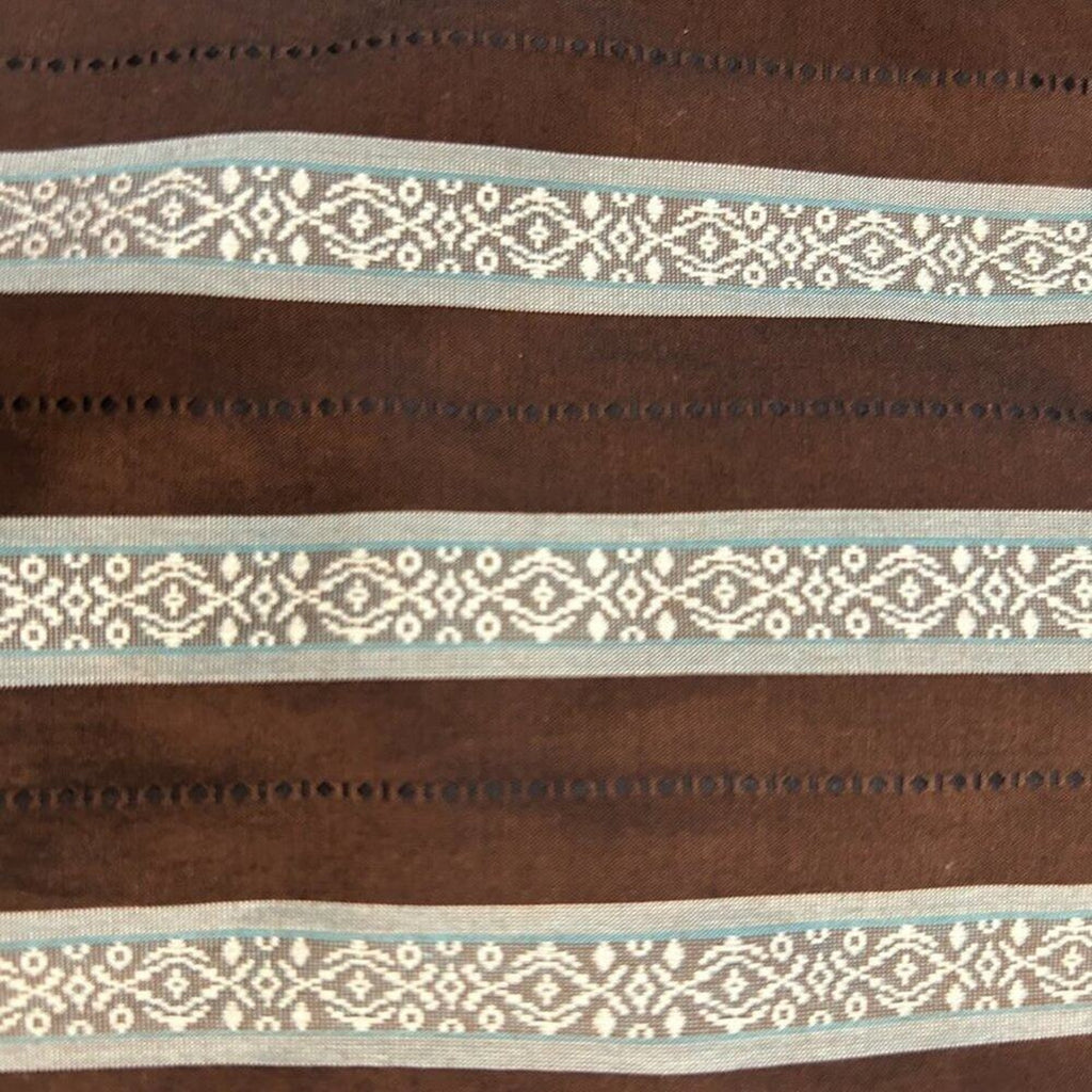 Robert Graham Mens Shirt Sz XL Striped Embroidered Rev.Cuffs Collar Stays #M1398