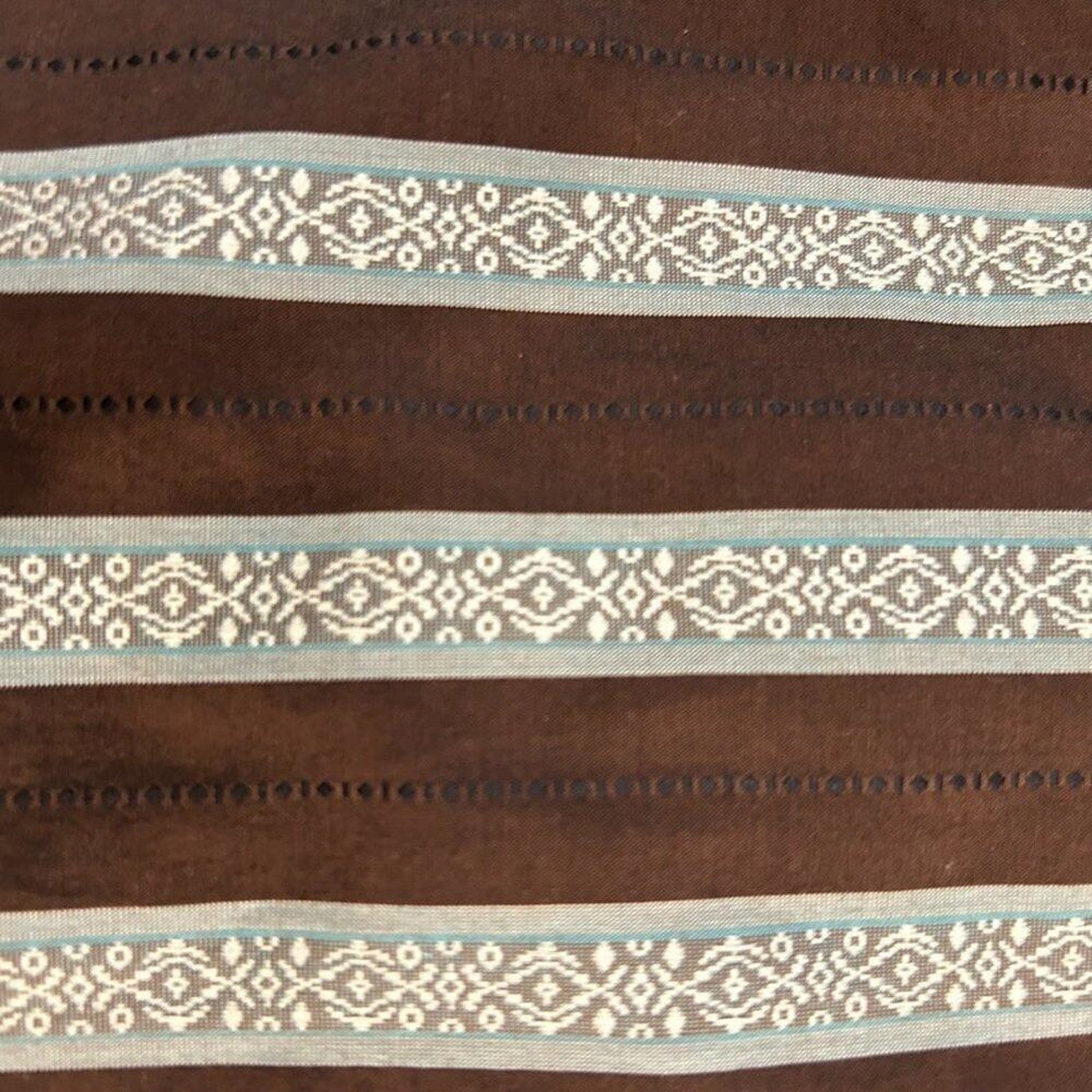 Robert Graham Mens Shirt Sz XL Striped Embroidered Rev.Cuffs Collar Stays #M1398