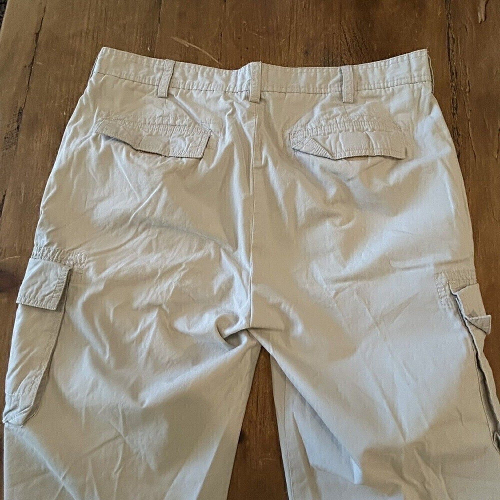 Axist Men's Relaxed Cargo Pants Beige Size 38x29 Algodon 100%Cotton #J1335