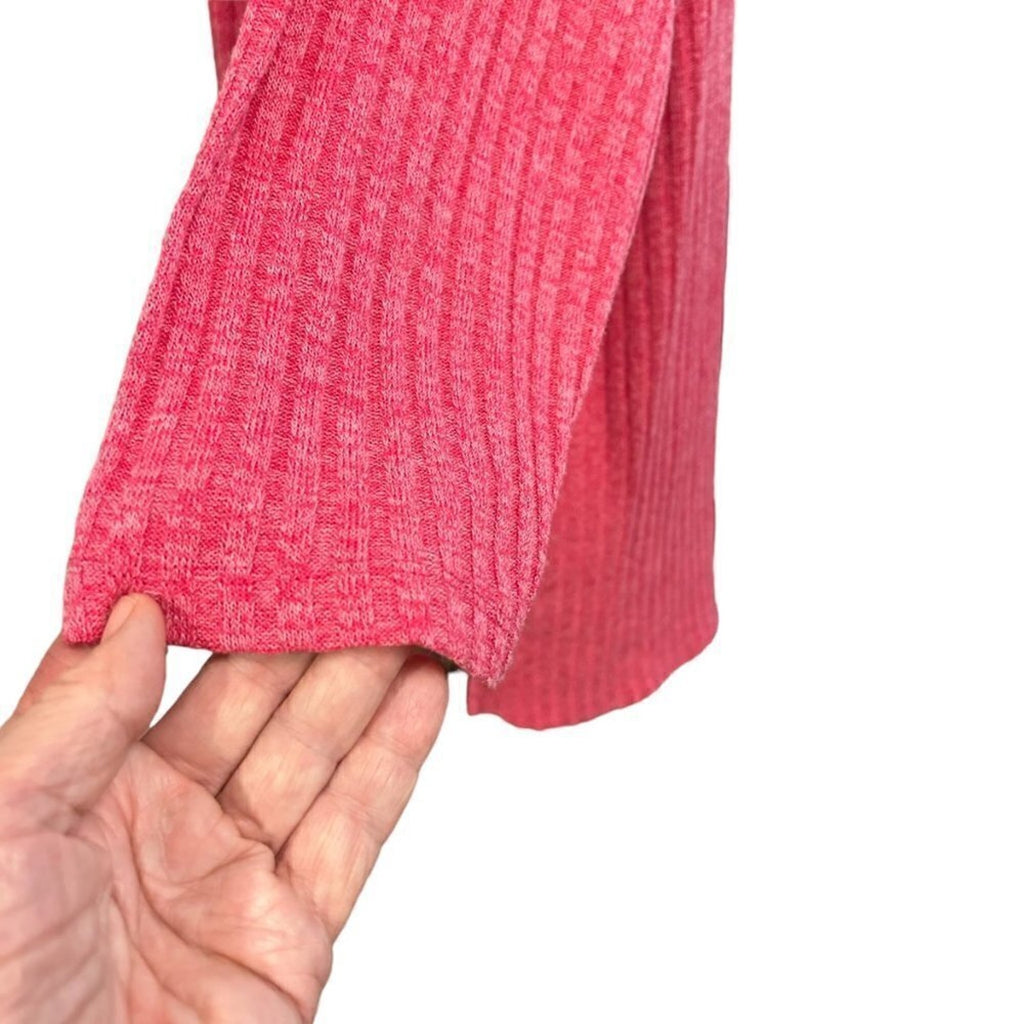 Faded Glory Women's Knit Sweater Size 2X (18W - 20W) Pink 11" Sleeves #M1395