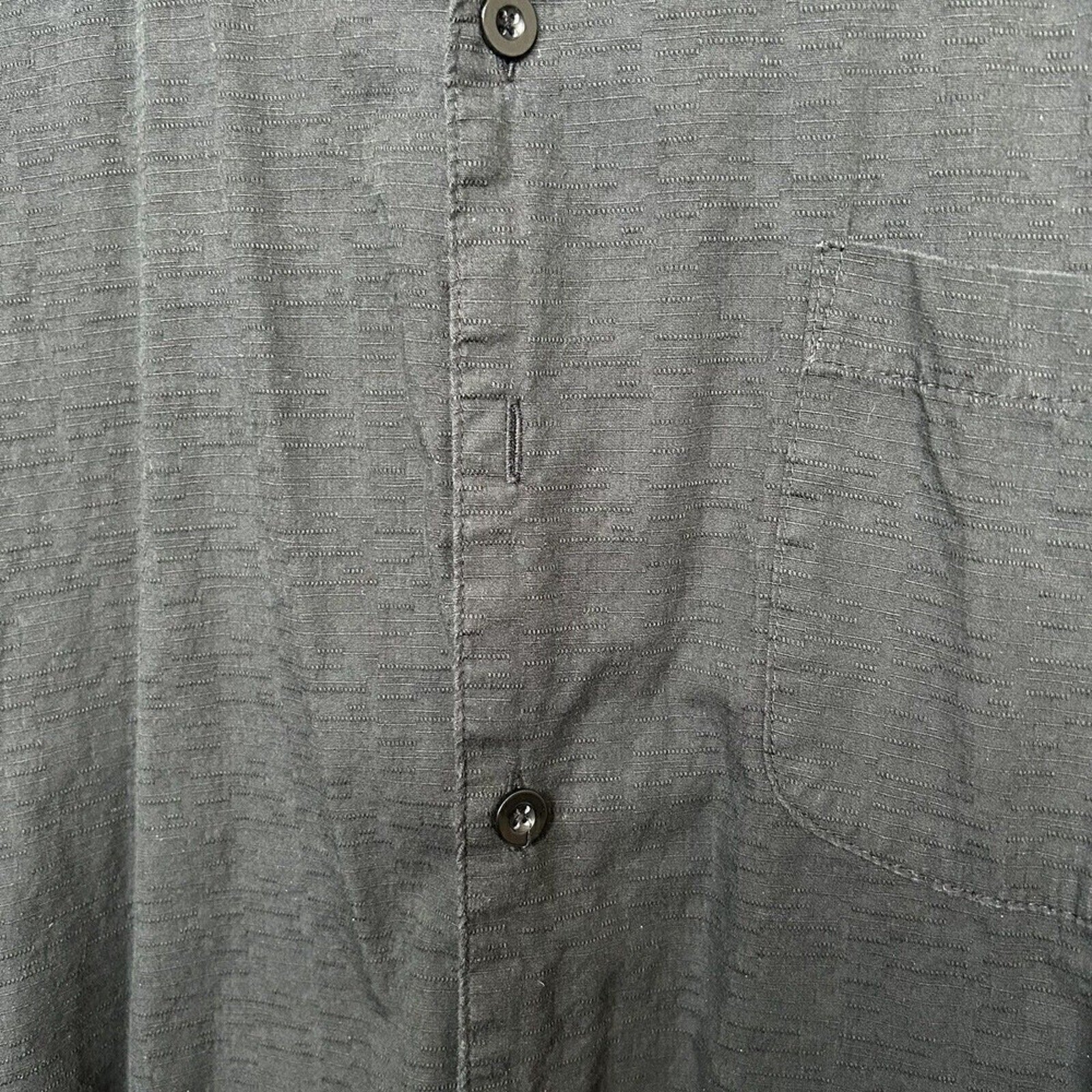 OP Ocean Pacific Men's Short Sleeve Shirt Button Up Black Size XL #H1308