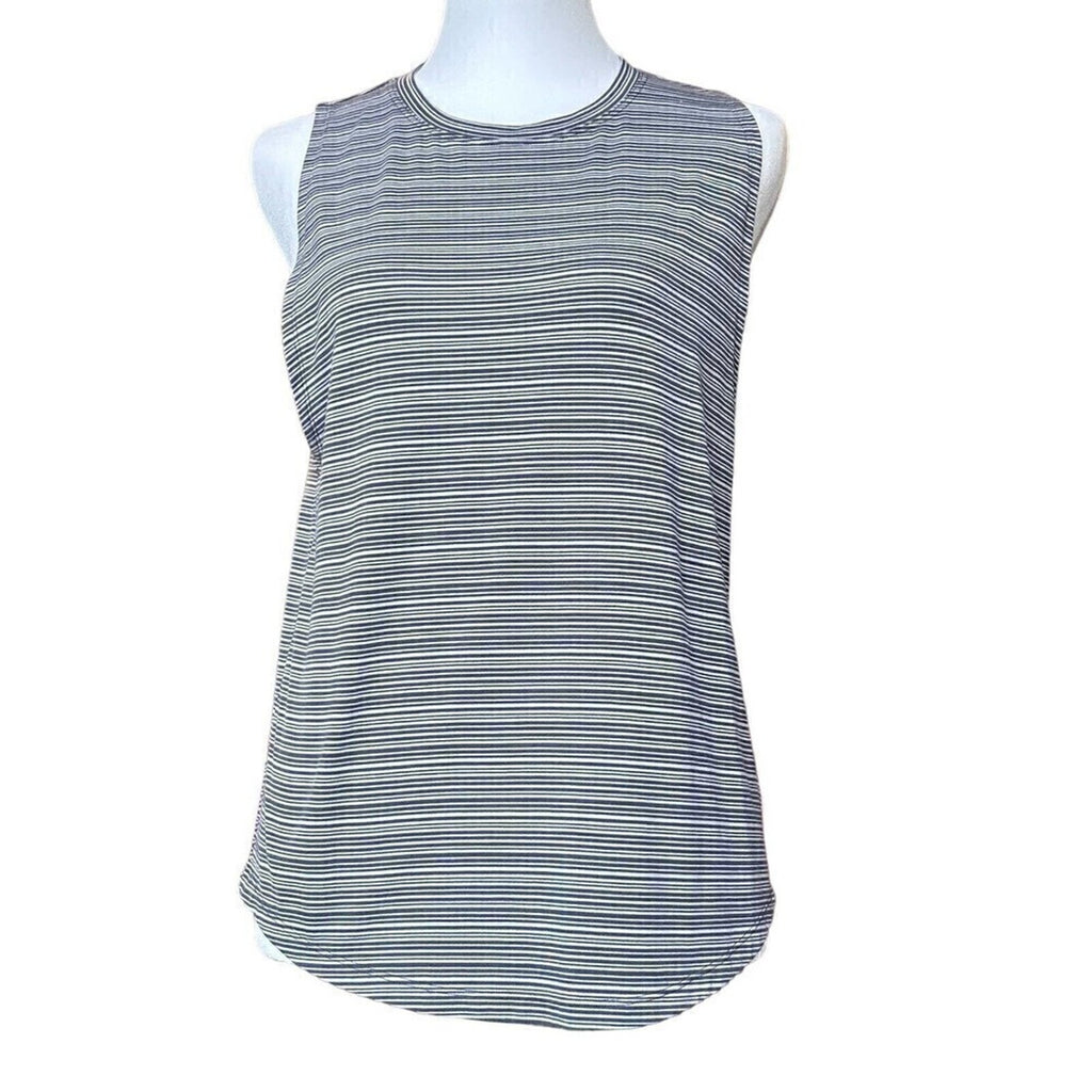 Athleta Women’s Cloudlight Tank Top S – Blue Gray Striped #A1211
