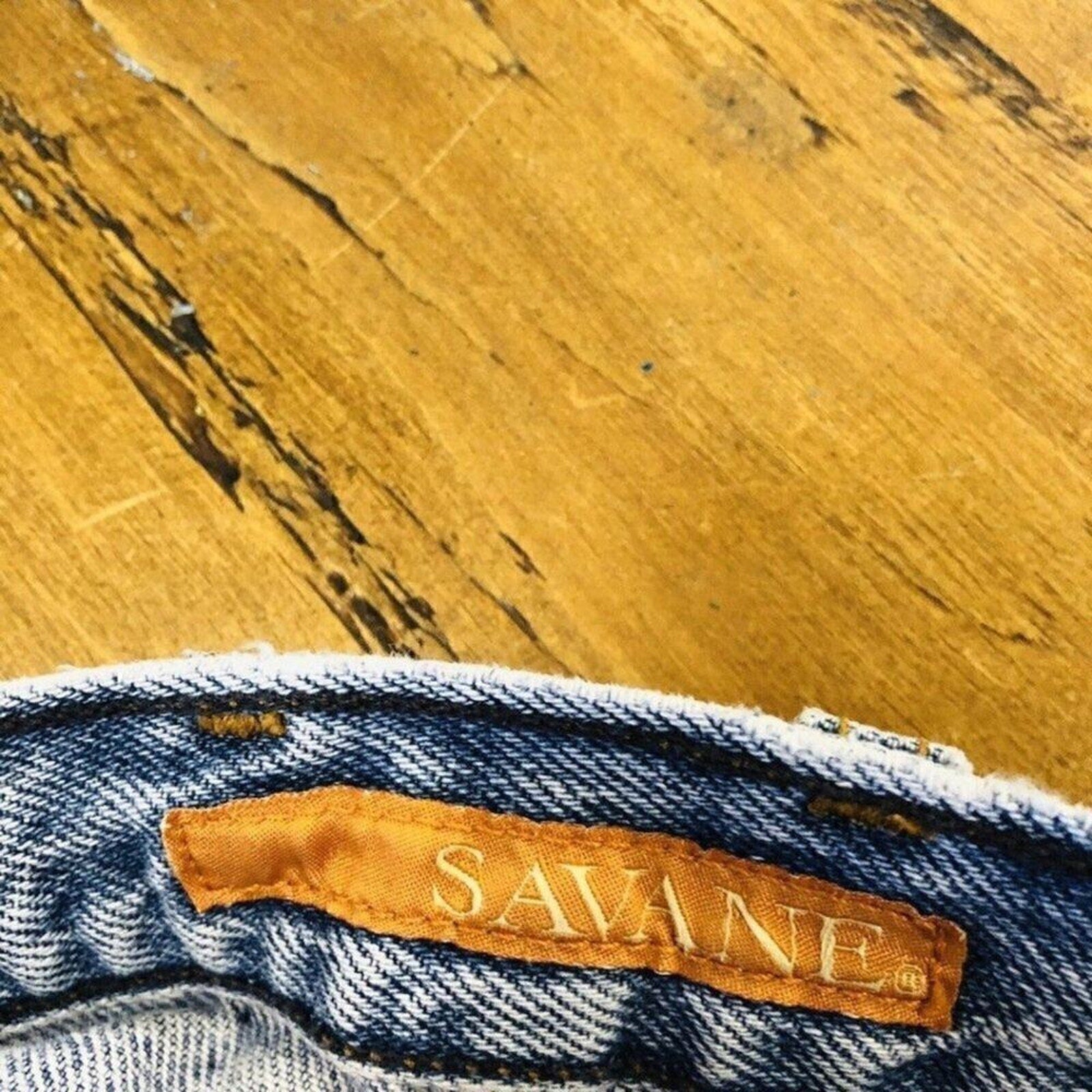 Savane Men's Jeans, Blue Relaxed Fit, Size 36" x 30", Distressed, Faded Style