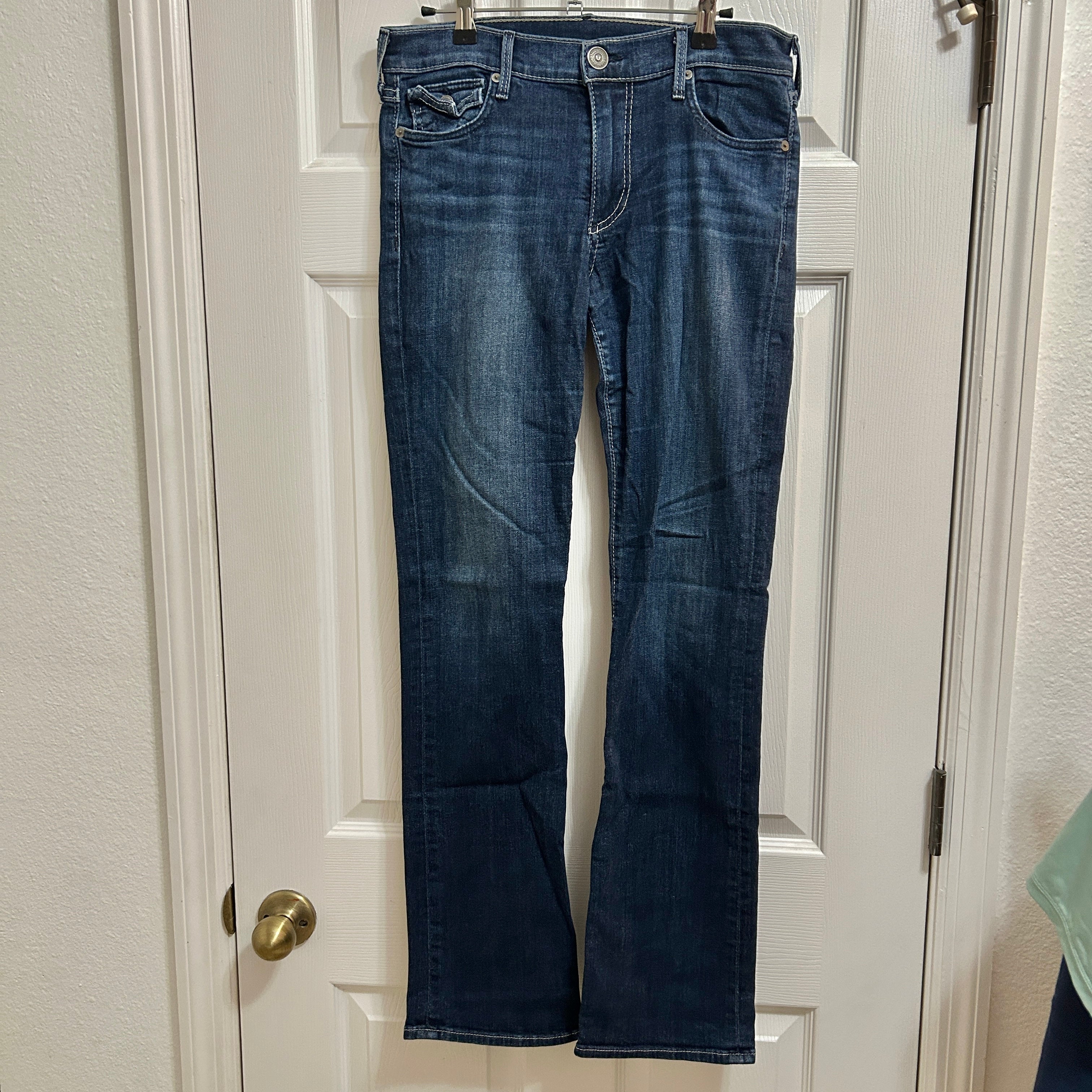 True Religion Straight Leg Jeans Dark Blue Women’s Size 30