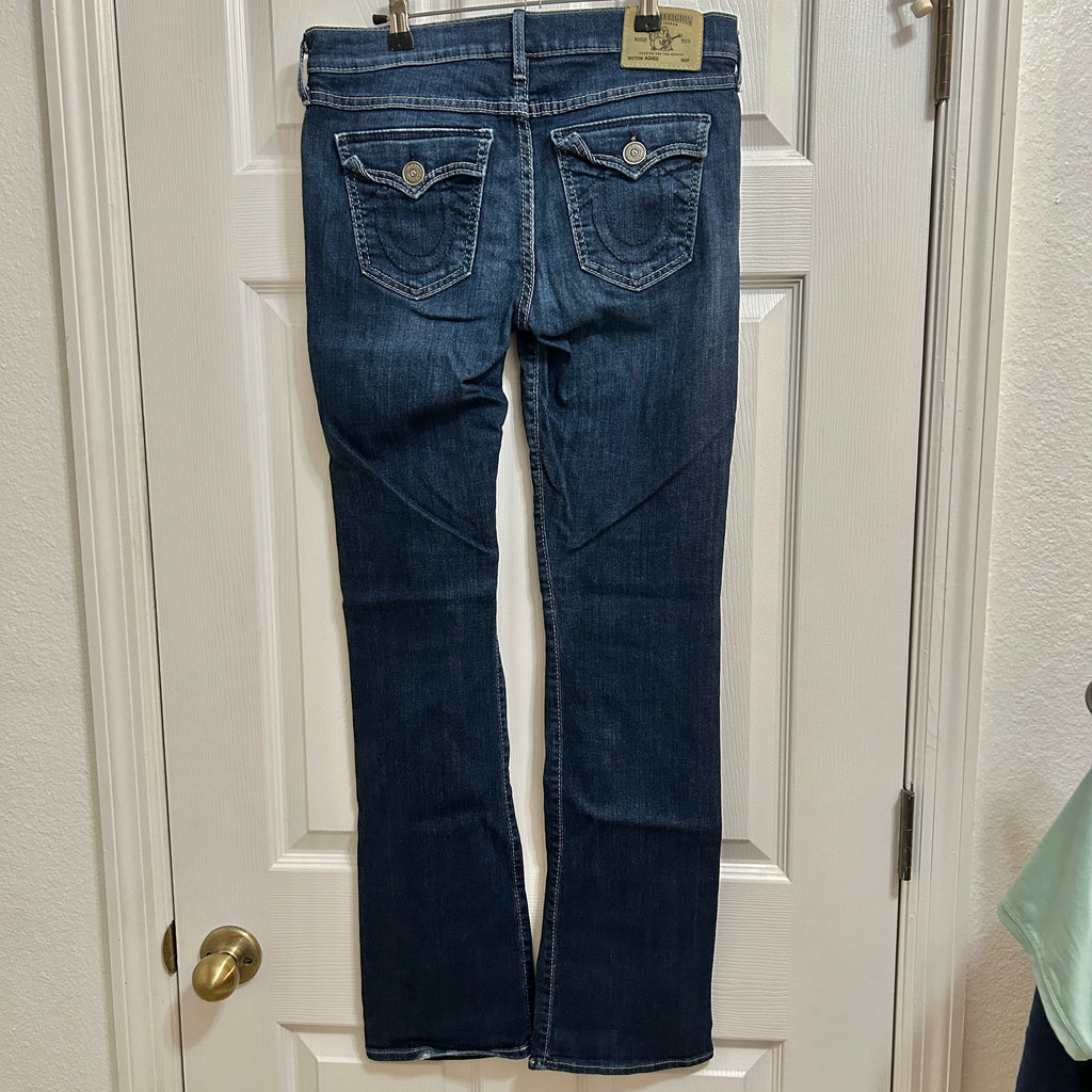 True Religion Straight Leg Jeans Dark Blue Women’s Size 30