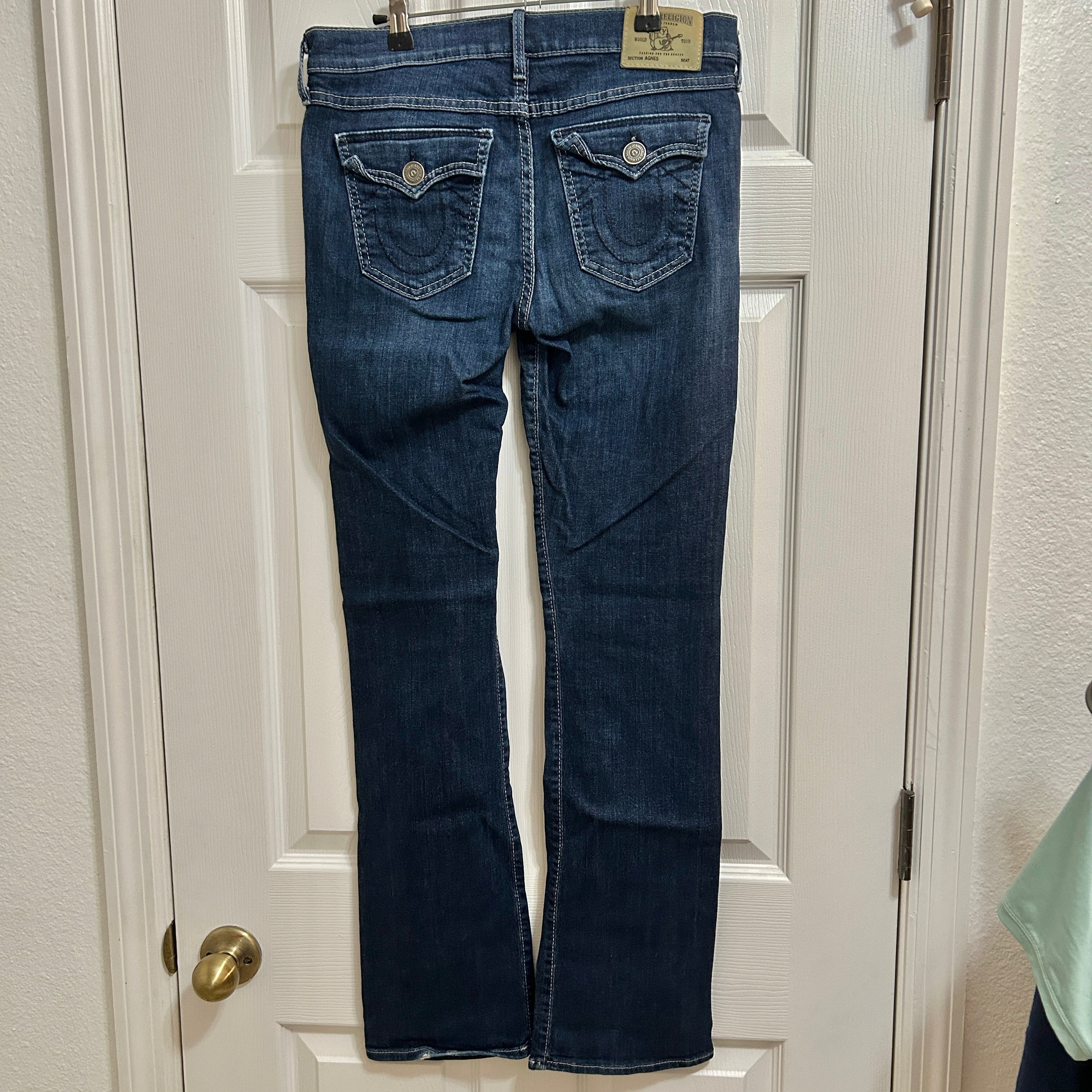 True Religion Straight Leg Jeans Dark Blue Women’s Size 30