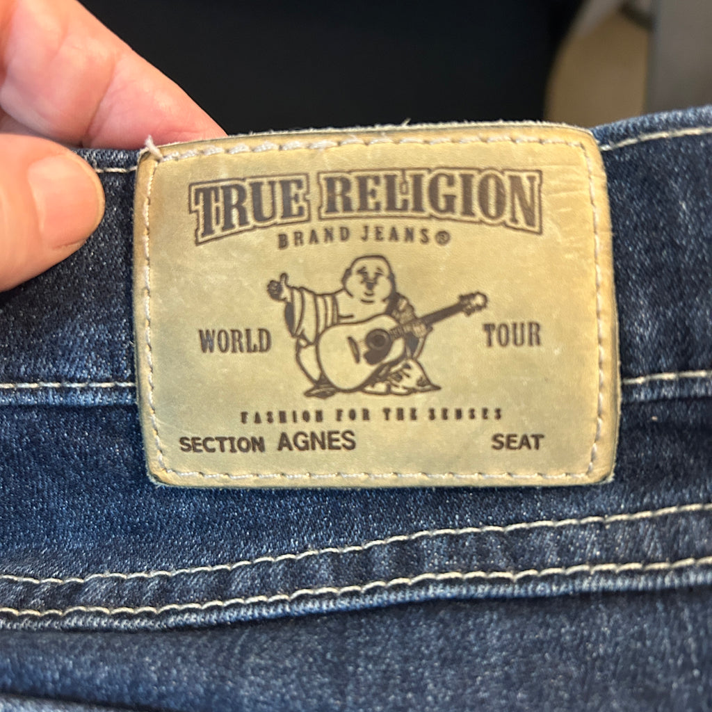 True Religion Straight Leg Jeans Dark Blue Women’s Size 30