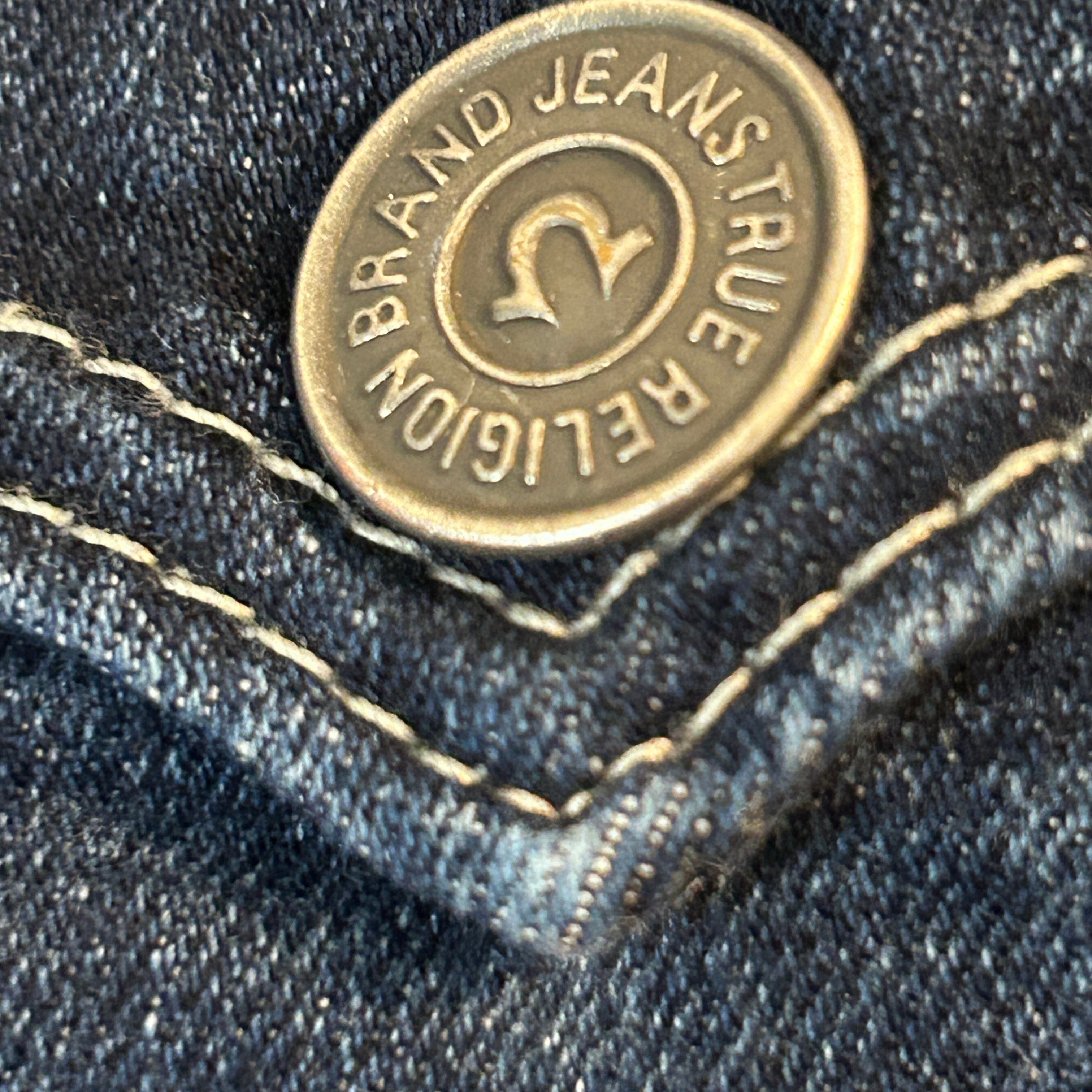 True Religion Straight Leg Jeans Dark Blue Women’s Size 30