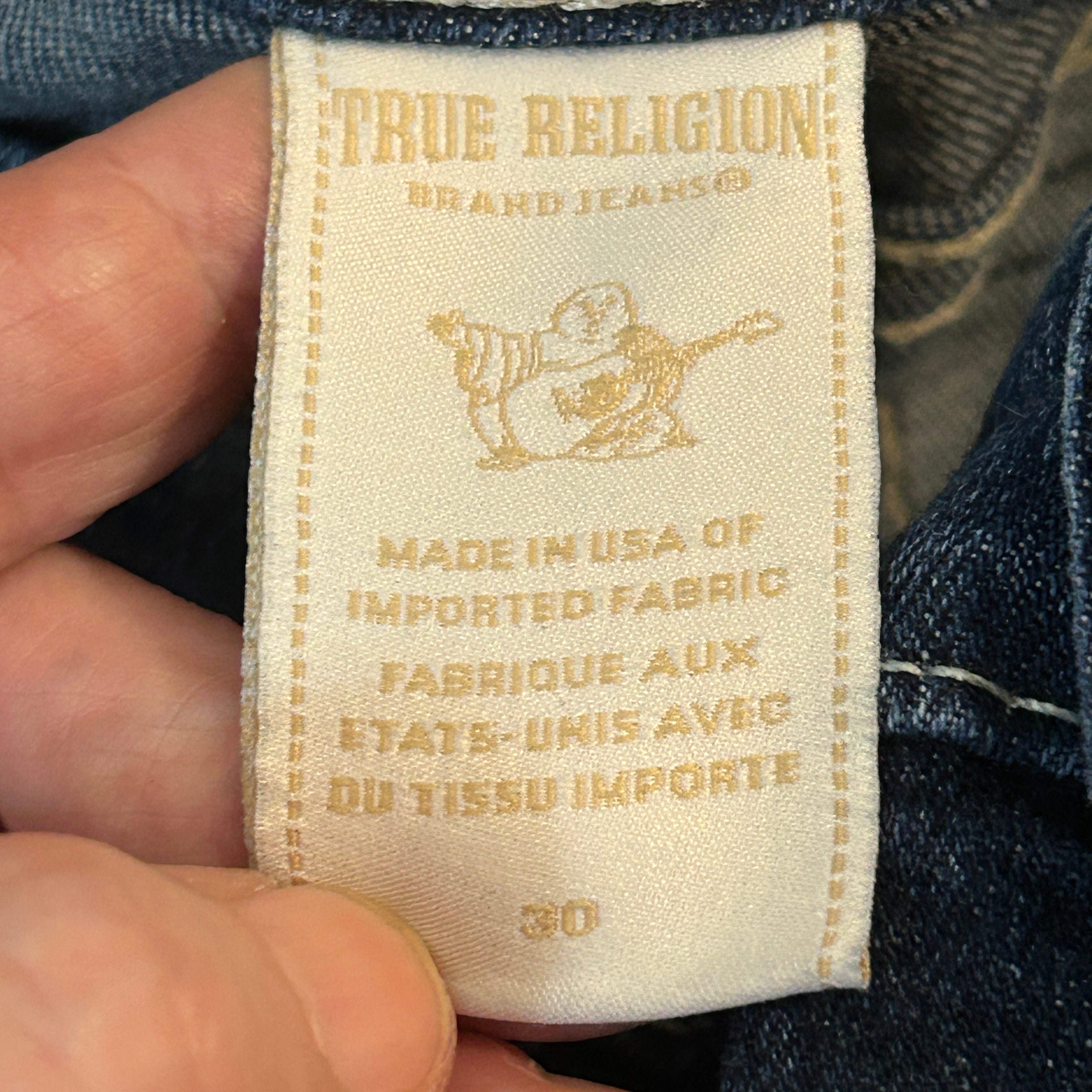 True Religion Straight Leg Jeans Dark Blue Women’s Size 30