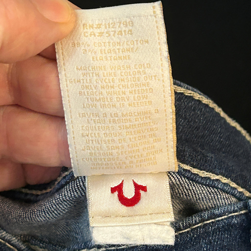 True Religion Straight Leg Jeans Dark Blue Women’s Size 30