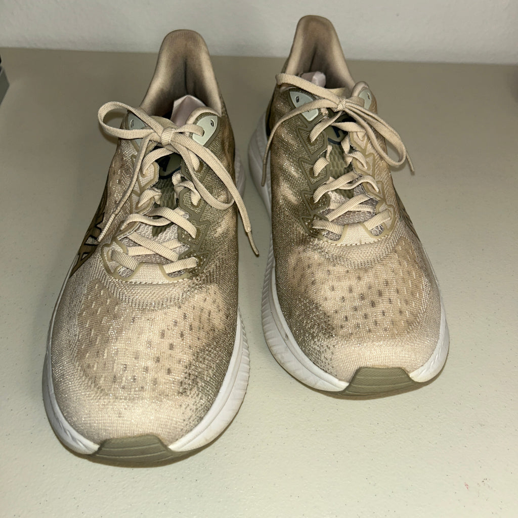 HOKA Mach 6 Running Shoes Beige Men's Size 12.5 Lightweight