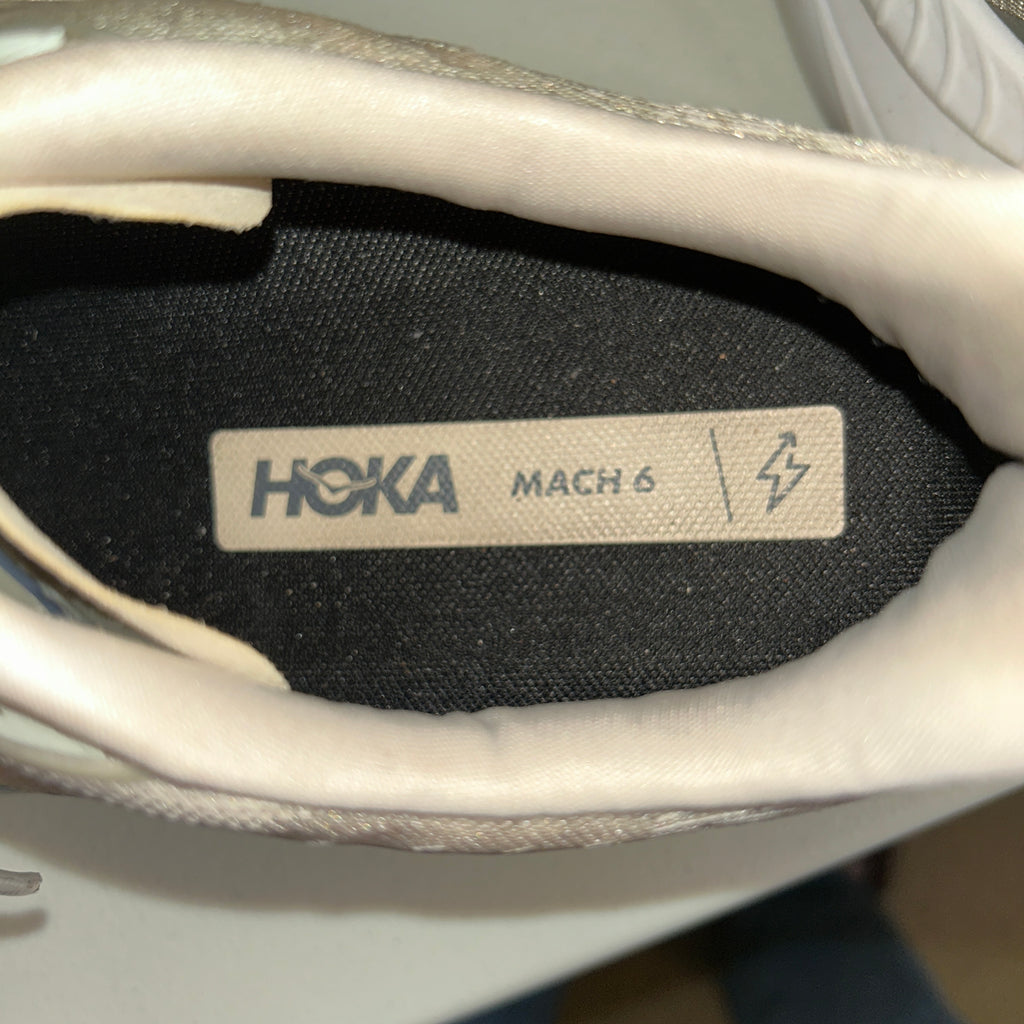 HOKA Mach 6 Running Shoes Beige Men's Size 12.5 Lightweight