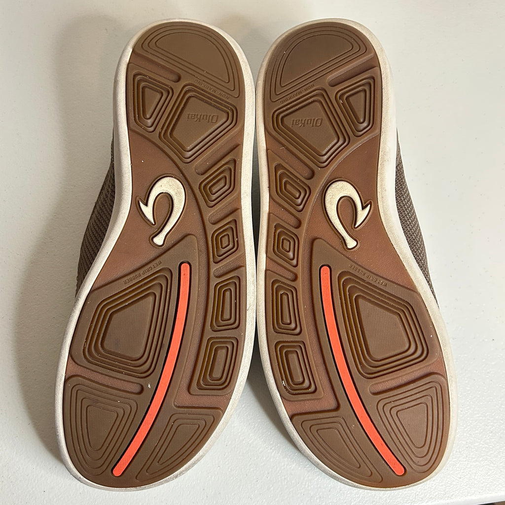 Olukai Nohea Pae Men’s Loafers Brown Mesh Slip-On Size 11.5 Convertible