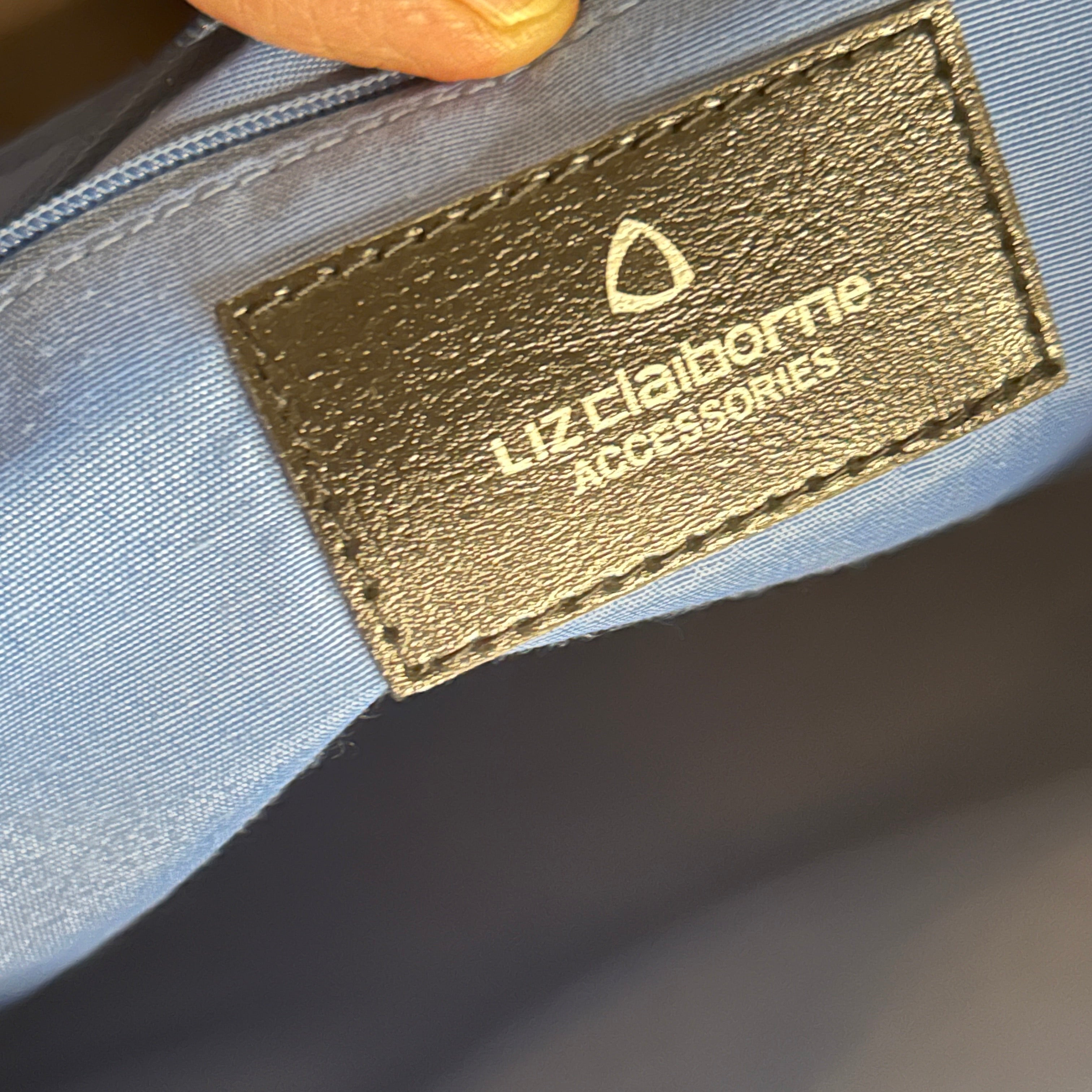 Liz Claiborne Shoulder Bag Chocolate Brown Silver Hardware Adjustable Strap