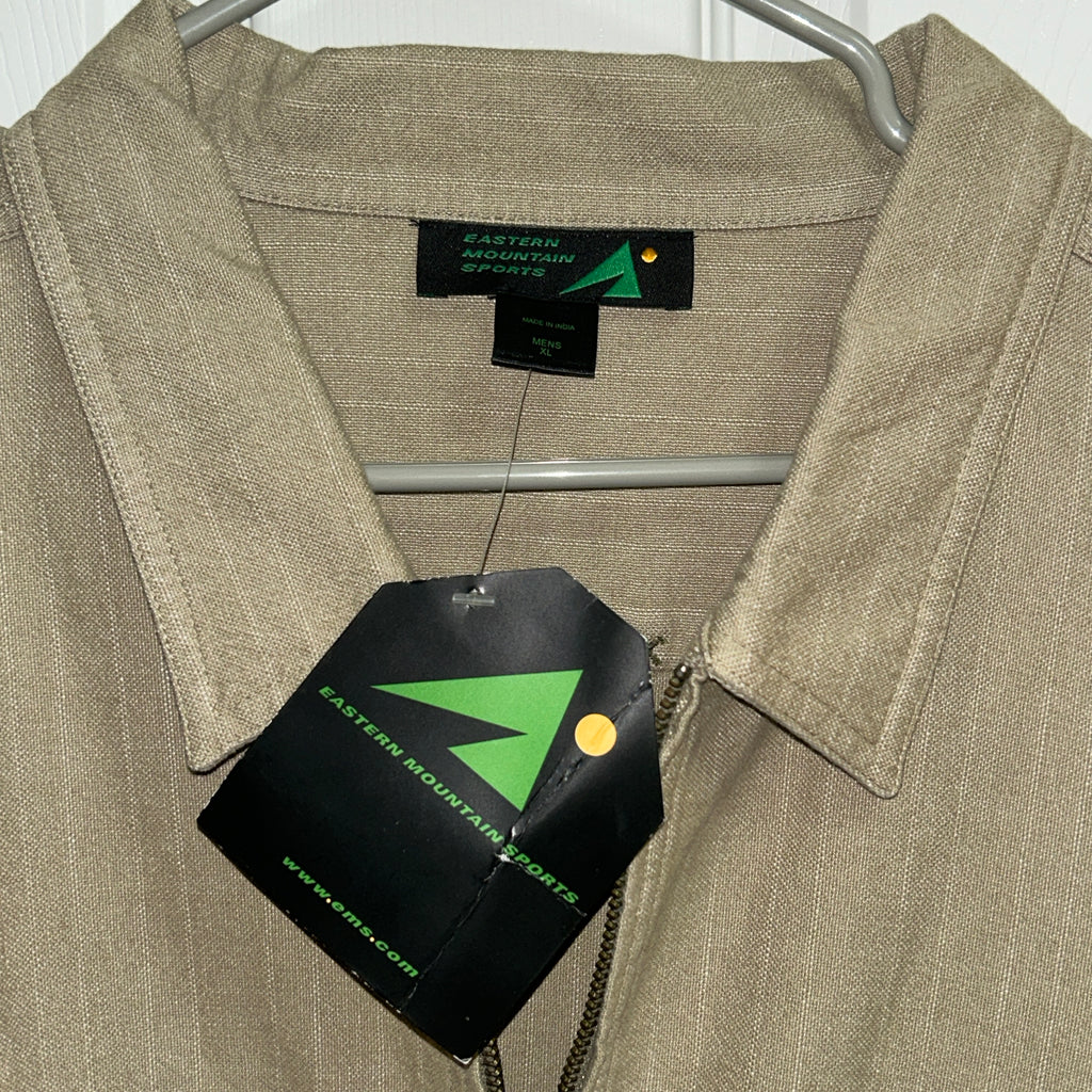 Eastern Mountain Sports Tan Zip Front Shacket Size Extra Large