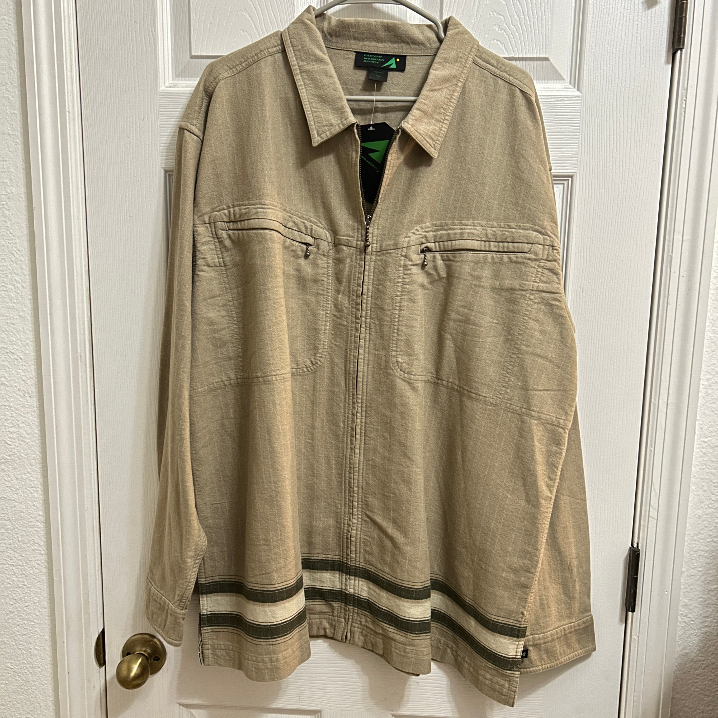 Eastern Mountain Sports Tan Zip Front Shacket Size Extra Large