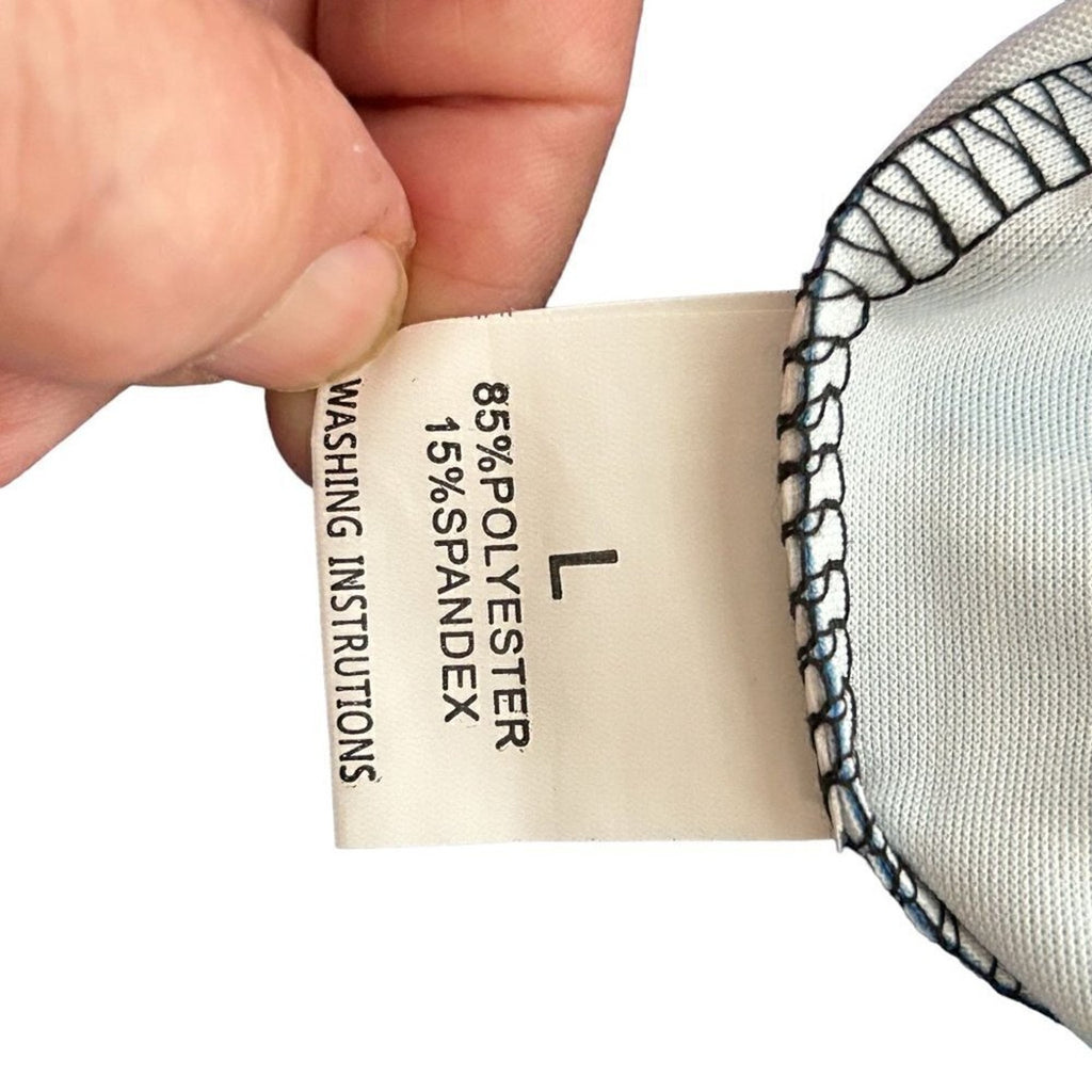 Iron Maiden Powerslave World Slavery Tour Hoodie Size L Poly Spandex Blue #B1494