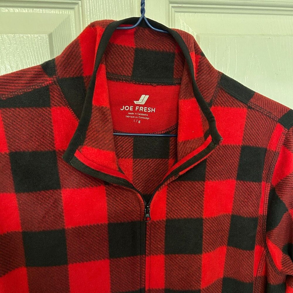 Joe Fresh Women's Buffalo Check Flannel Shacket Size Large #C1624