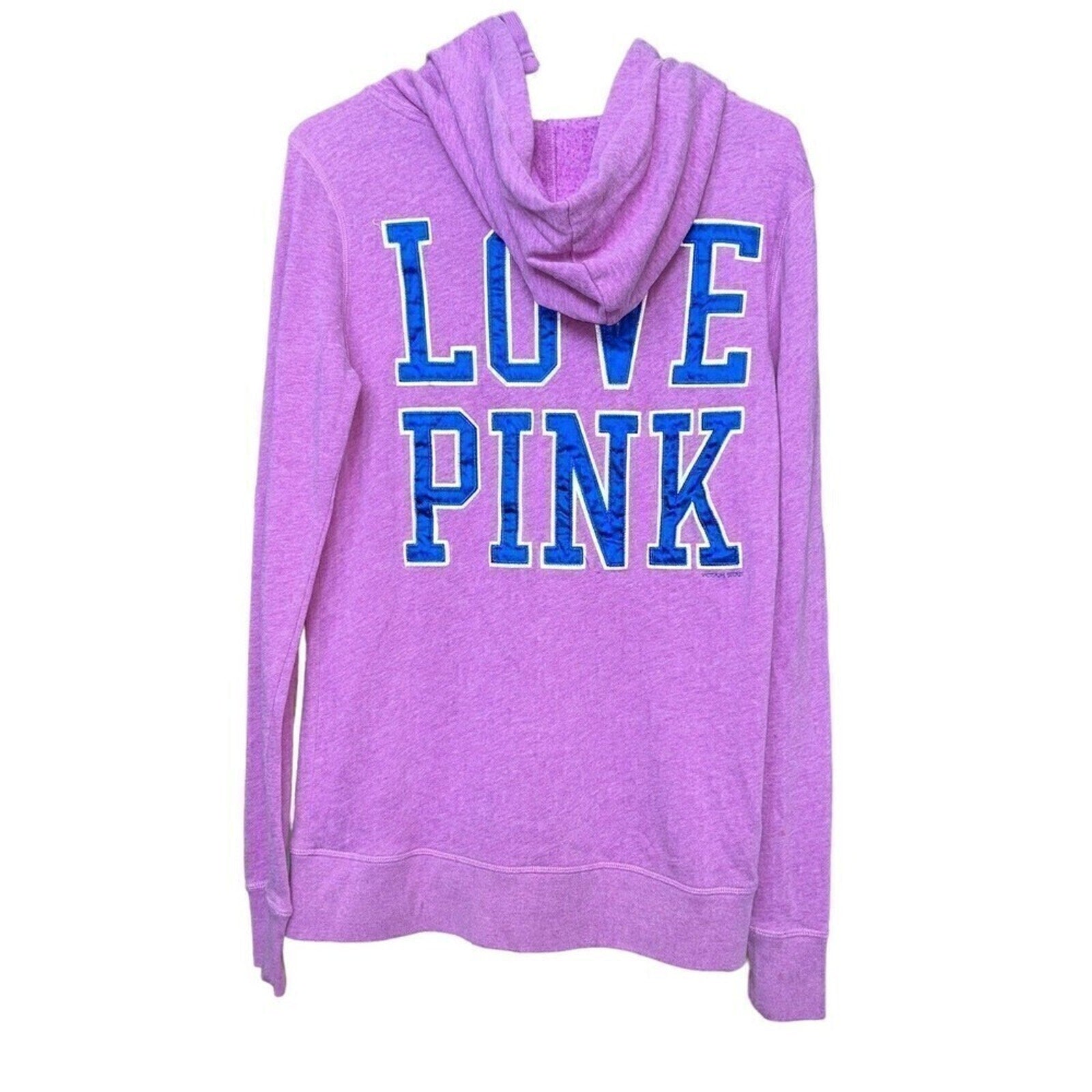 Victoria's Secret Purple Front Hoodie W/Pouch Pockets, Sz (S,) "LOVE PINK" #HG