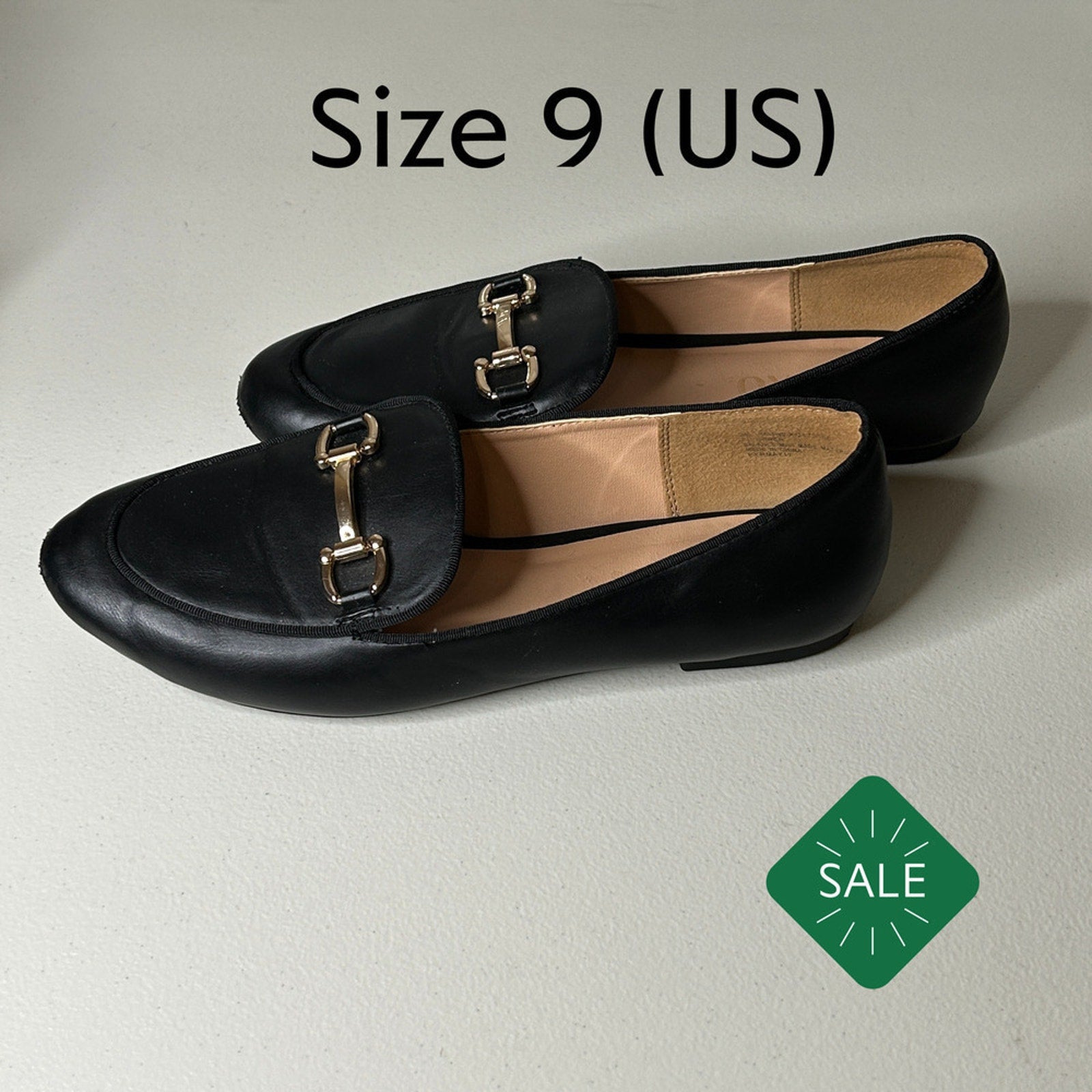 XOXO Women’s Casual Flats Loafers — Size 9 (US), Black #S-7