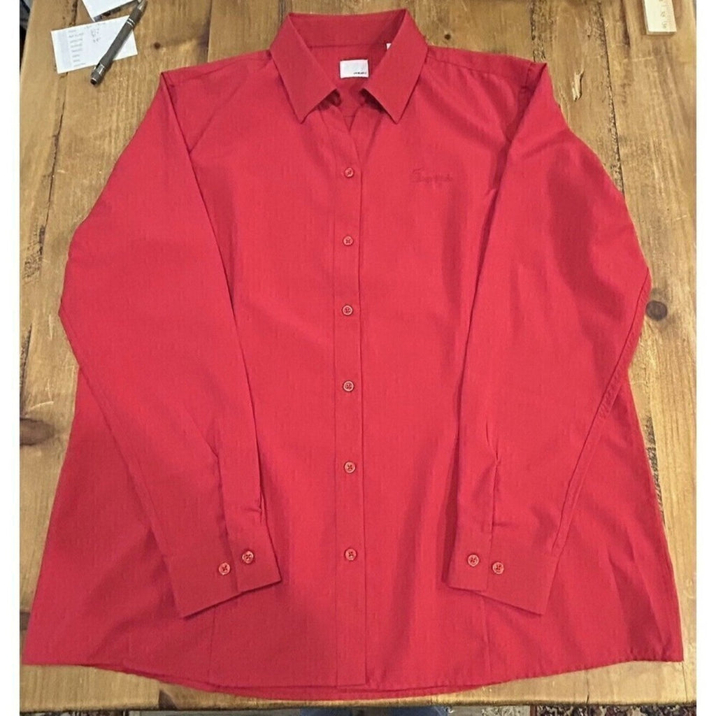 Chick-fil-A Button Up Shirt Men's oobe Red Size 2XL #F1243