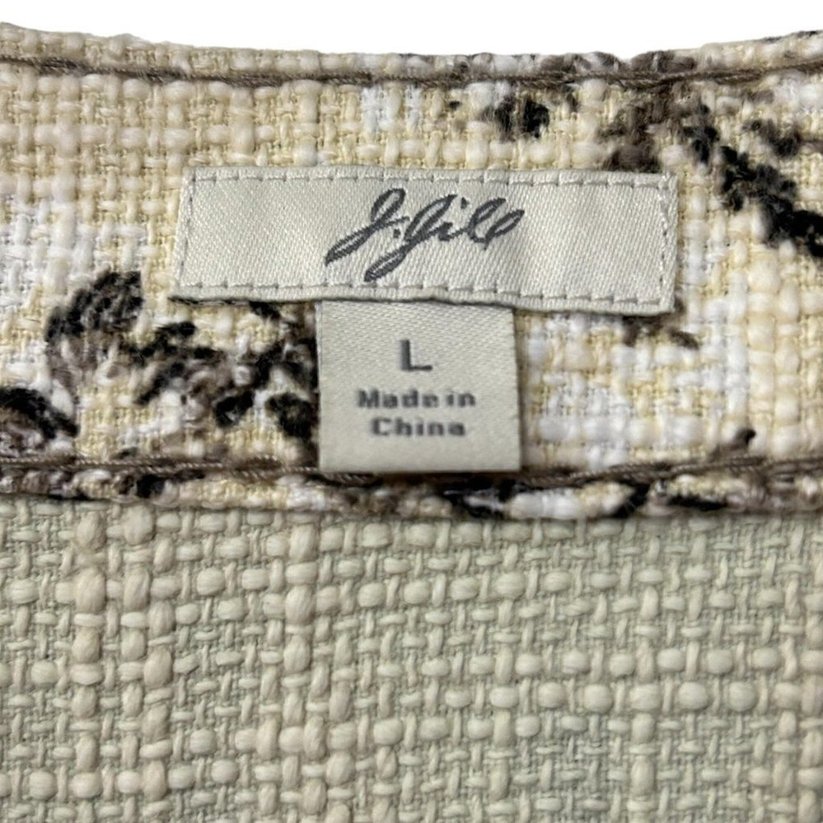 J. JILL Women's Crop Floral Jacket Sz. L, 100% COTTON, Classic, Corporate, Party