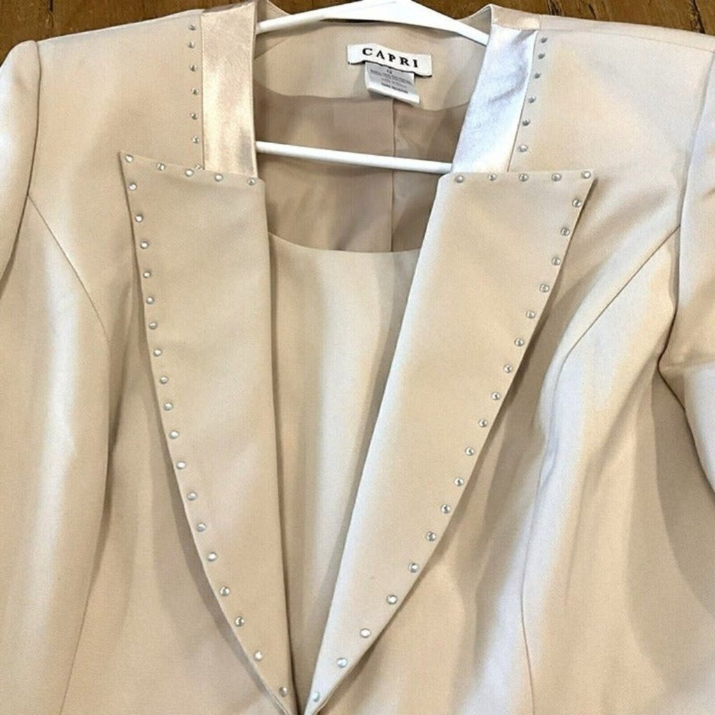 Women's Blazer "Capri" - Size 12 - Champagne w/Camisole Attachment - NEW #BH