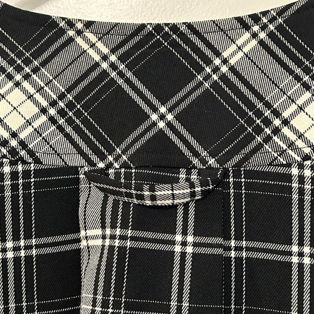 Signature by Larry Levine Women's Size 18 Black White Plaid 3/4 Jacket #BH
