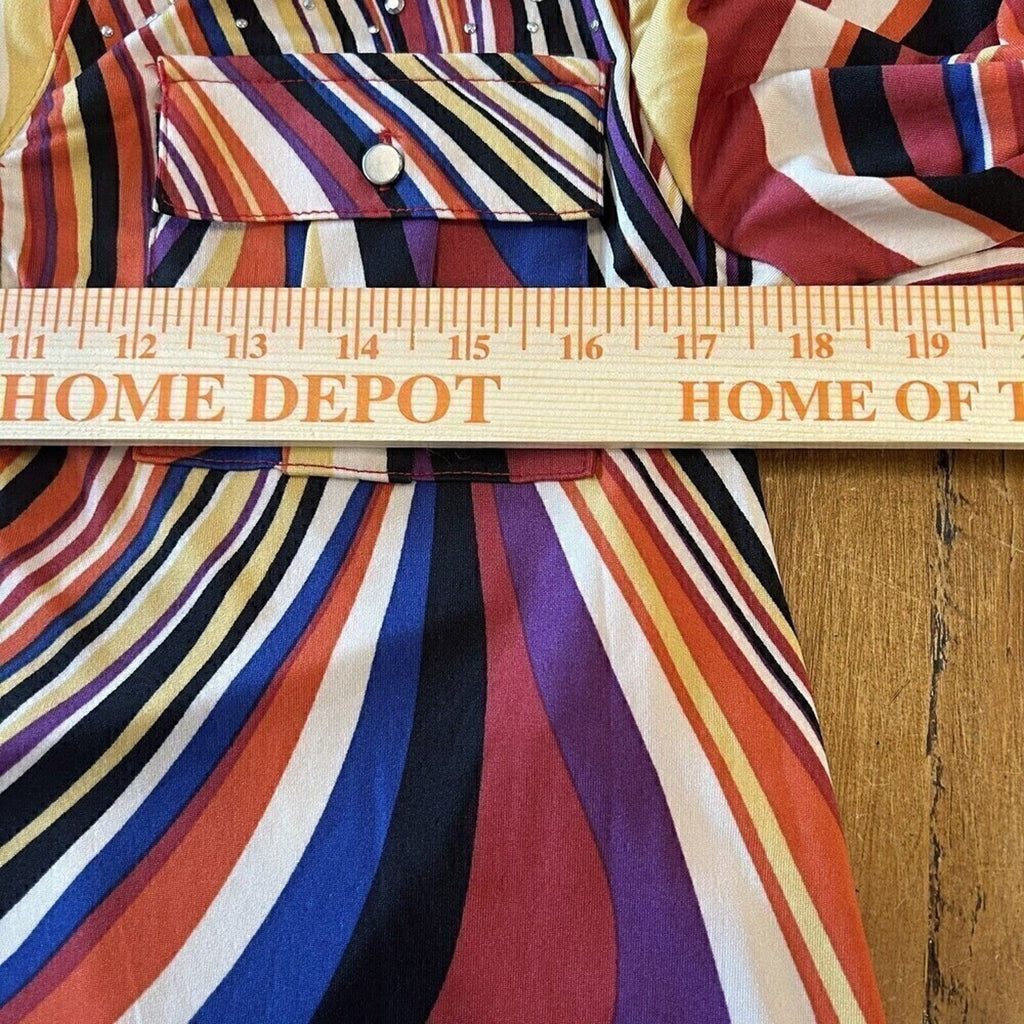 Cocomo Women’s High-Low Blouse | Artistic Pattern, Size M – 1118