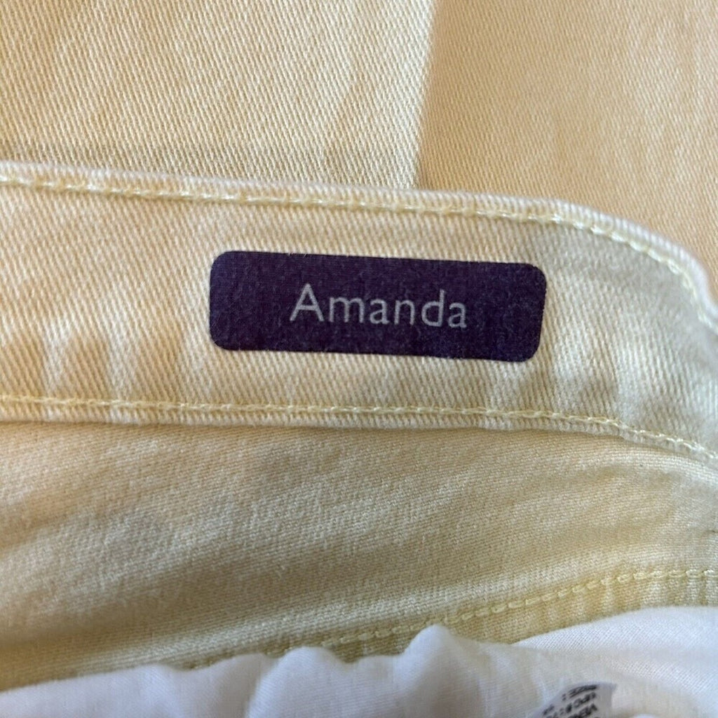 Gloria Vanderbilt High-Rise Jeans, Baby Yellow (not white), Size 14, #1115