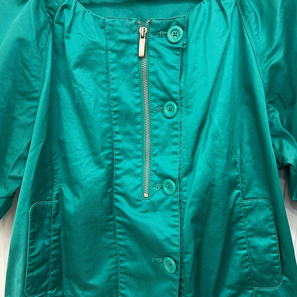 ELLE Womens Irish Green Crop Lite Weight, Jacket, Size XL 3/4, Sleeve