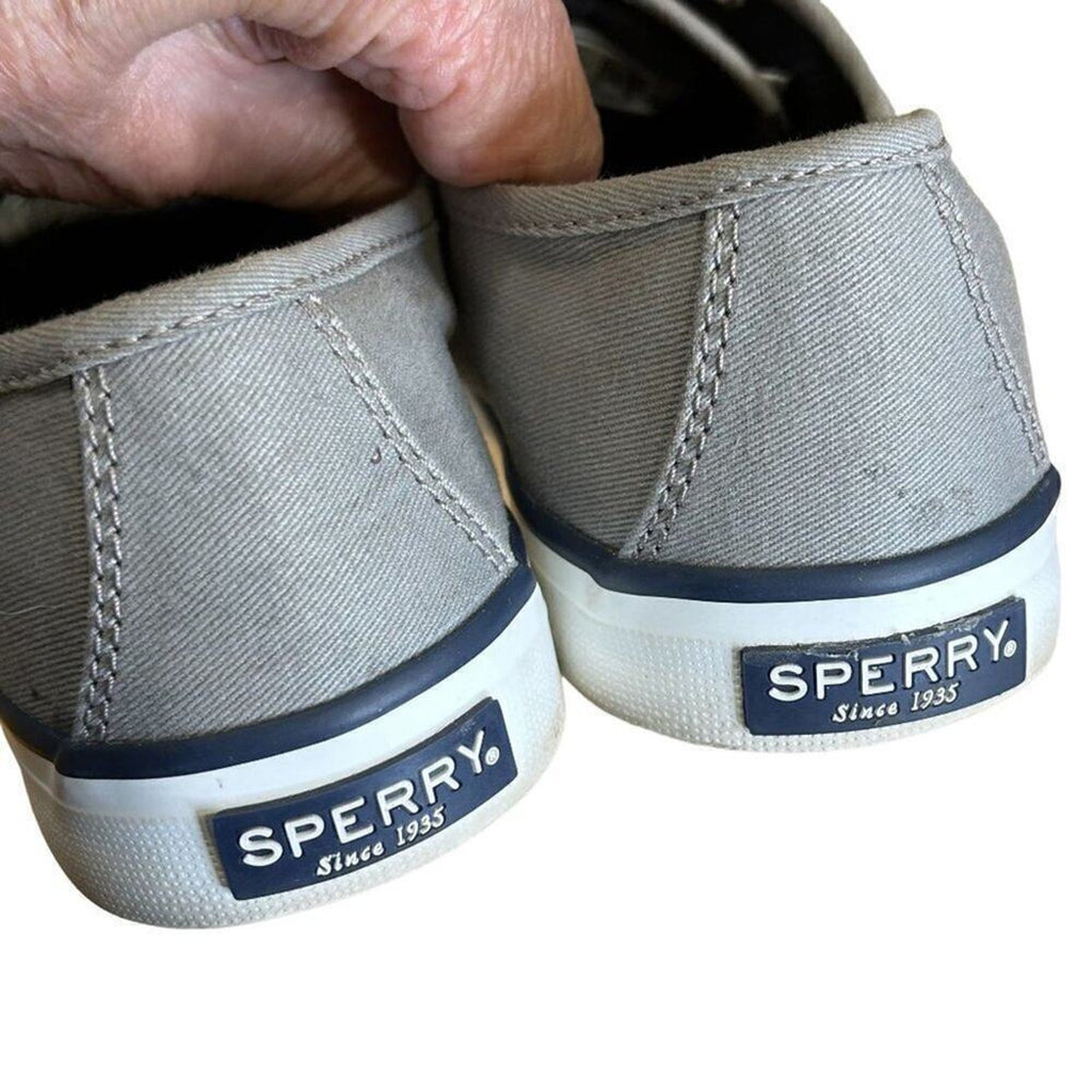 Sperry TopSider Boat Shoe Slip-on Women's 6 - Grey Shoes Brown Laces