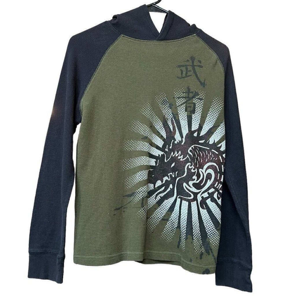Canyon River Lgt. Hoodie Japanese Dragon Warrior Theme Sz. M. Unisex  #A1192