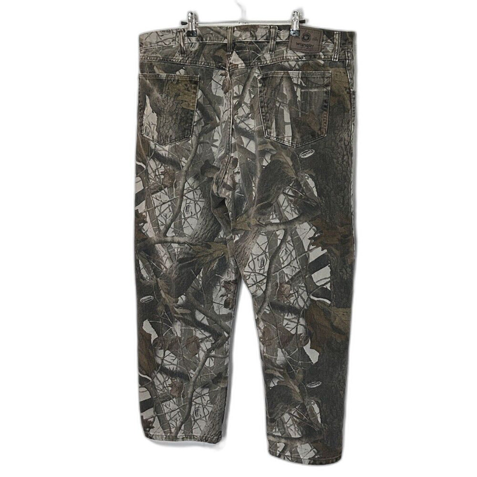 Wrangler Hunting Pants Men Size 42 x30 Realtree Hardwoods Camo Dubl. Knee