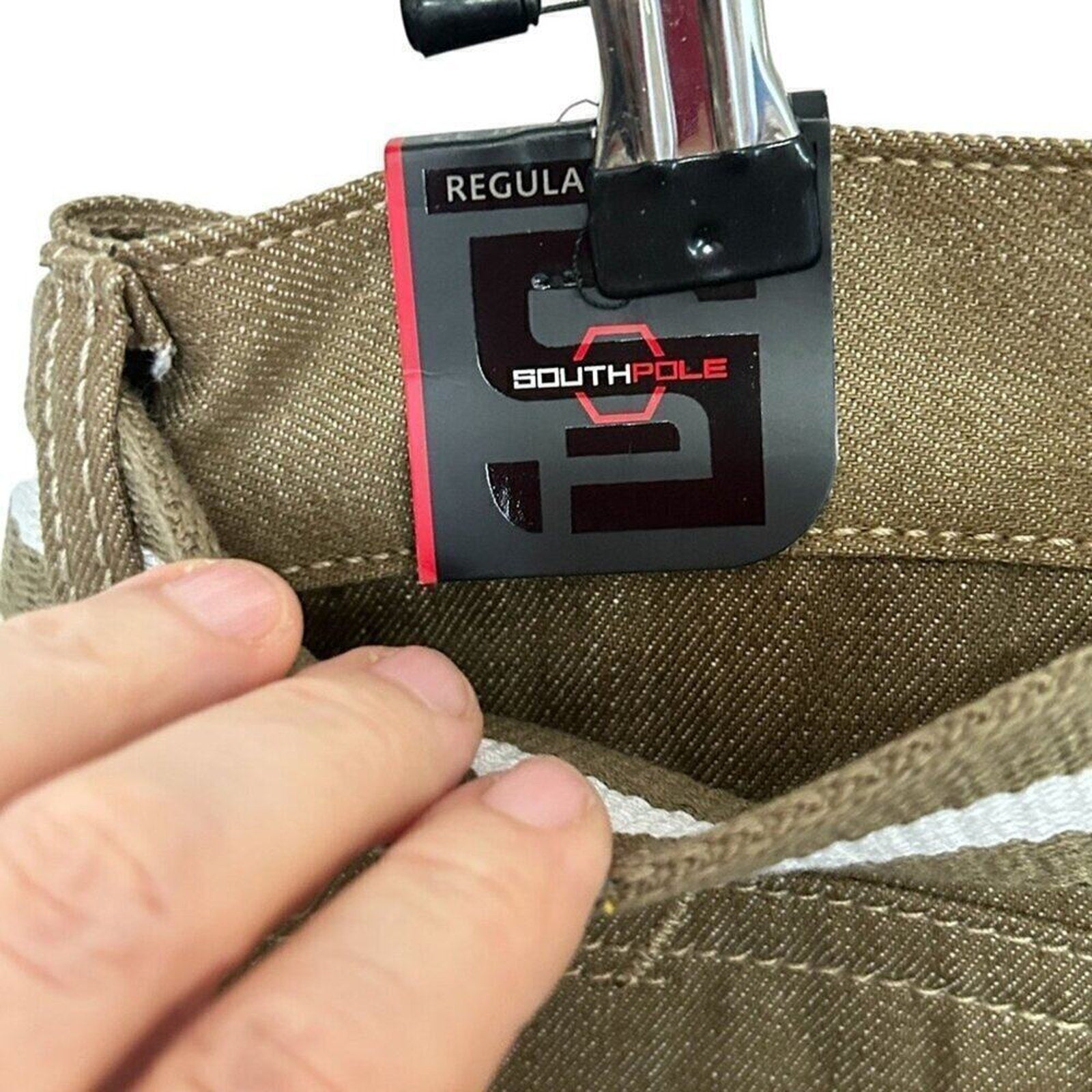 South Pole Men's Deep Khaki Pants Size 32 x 30 NWT Heavy Canvas Style #PJ3-1559