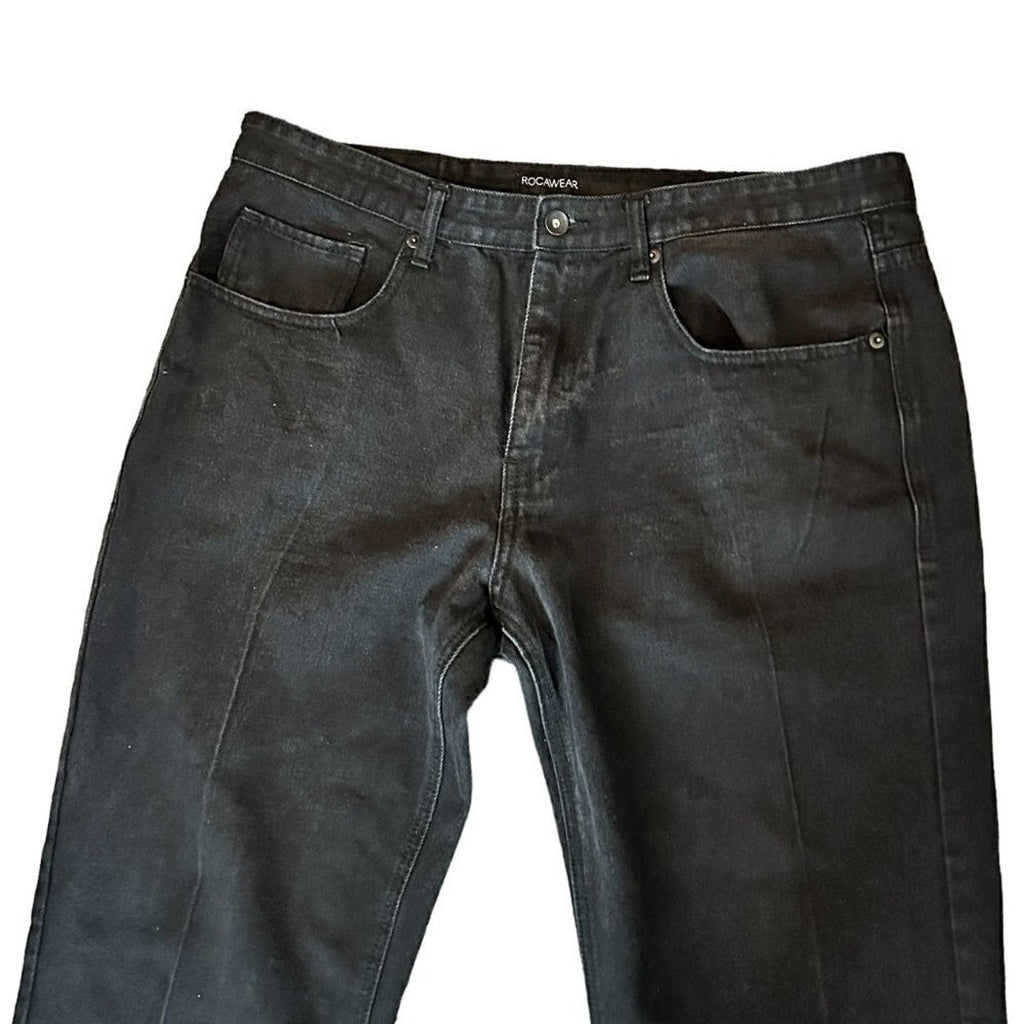 Vintage Rocawear Jeans Men's 36"x31" Black Baggy Wide Leg Skate Fit Y2K #J3-1523