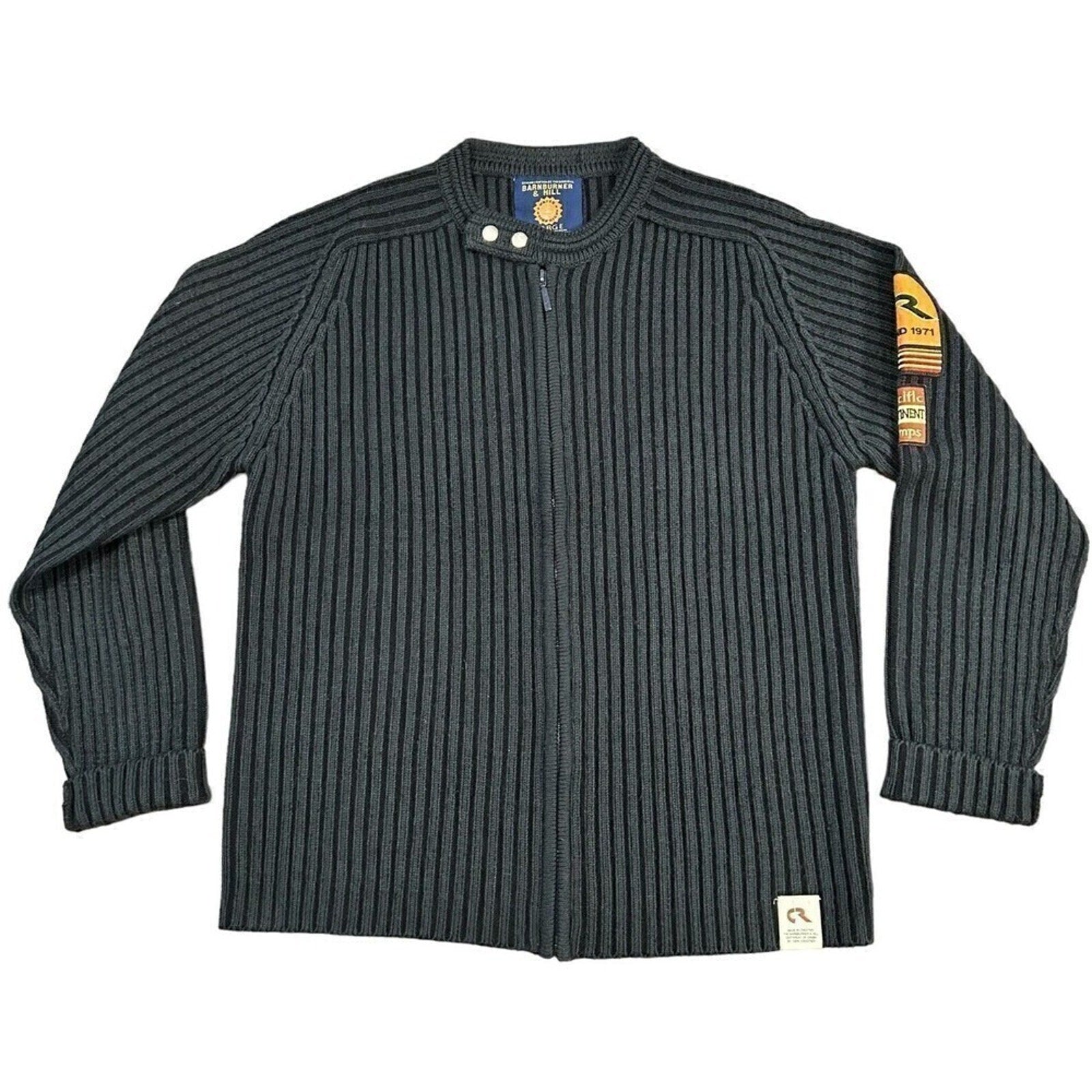 Barnburner & Hill Mens Sweater Vintage Sz. L CR Brand 1971, Paris, France #A1183