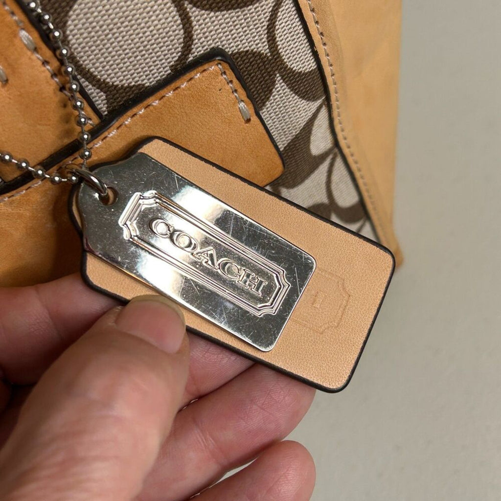 Coach Bleecker Khaki Cachet Bag Handbag / Purse Size See Description.